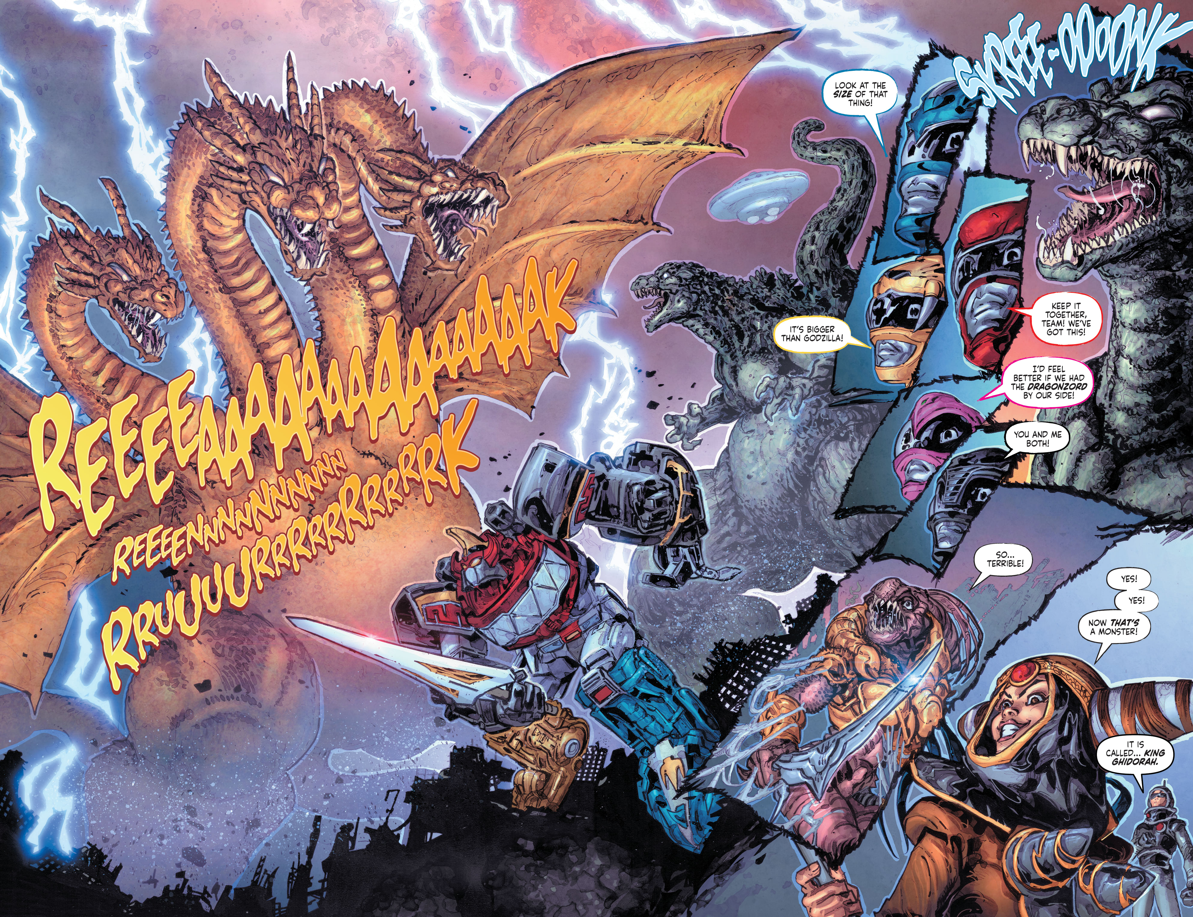 Read online Godzilla vs. The Mighty Morphin Power Rangers comic -  Issue #4 - 7