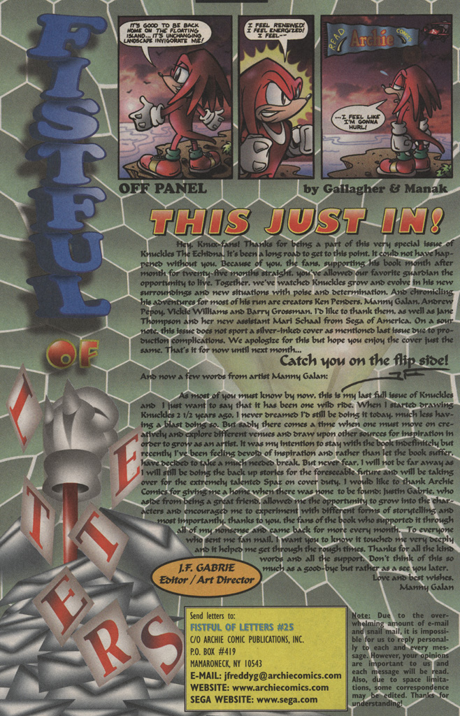 Read online Knuckles the Echidna comic -  Issue #25 - 32