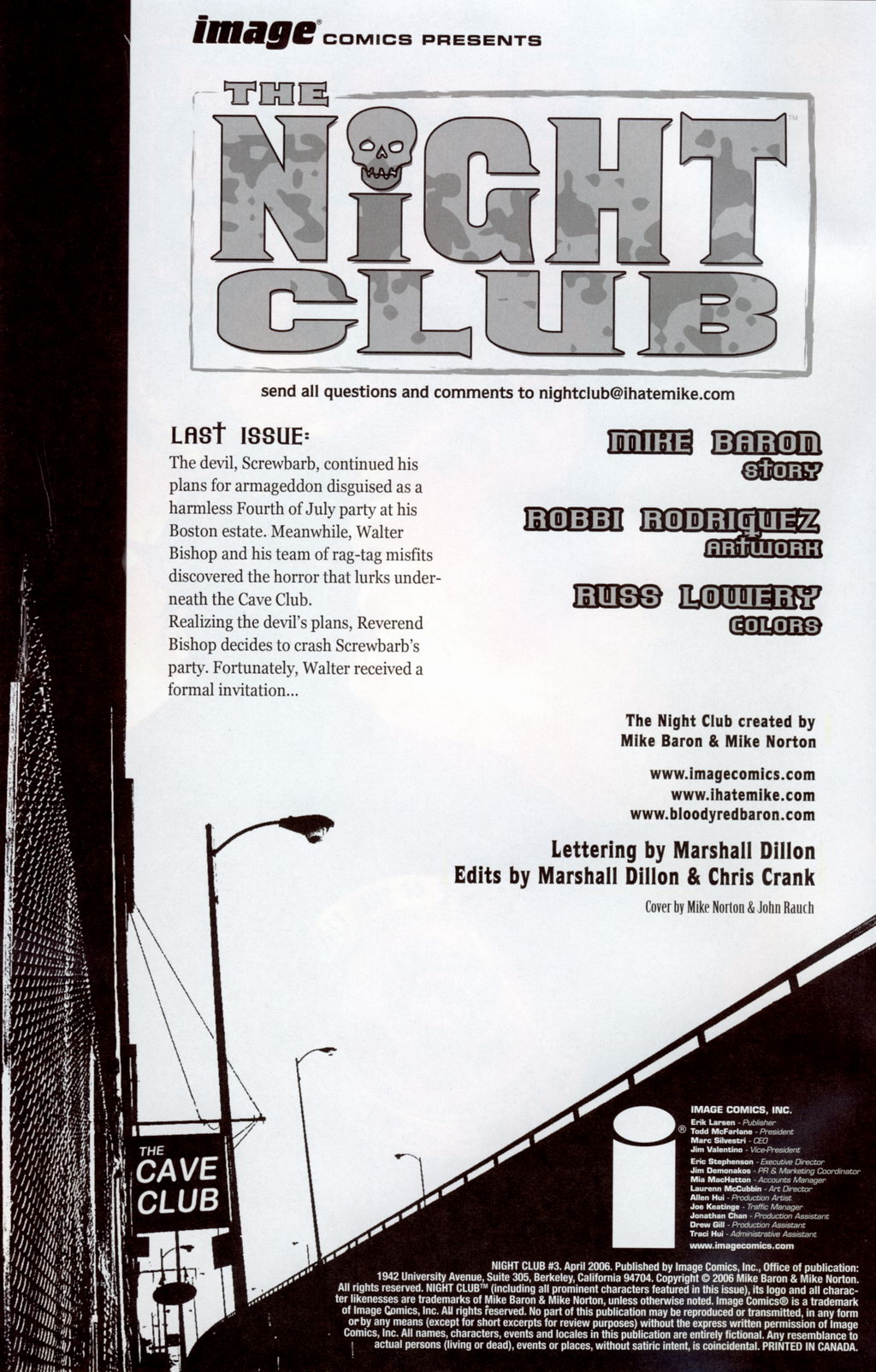 Read online Night Club comic -  Issue #3 - 2