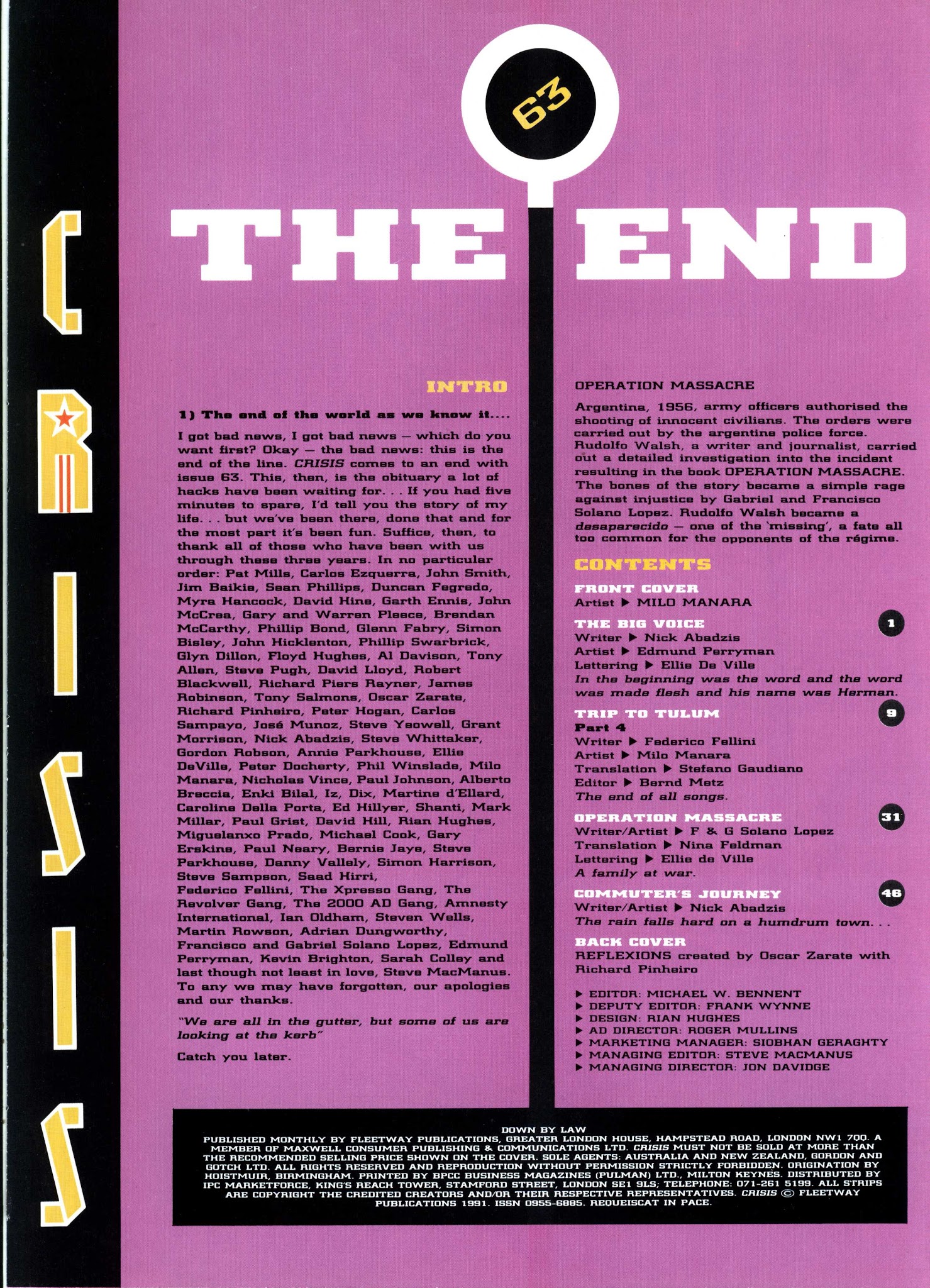Read online Crisis comic -  Issue #63 - 2