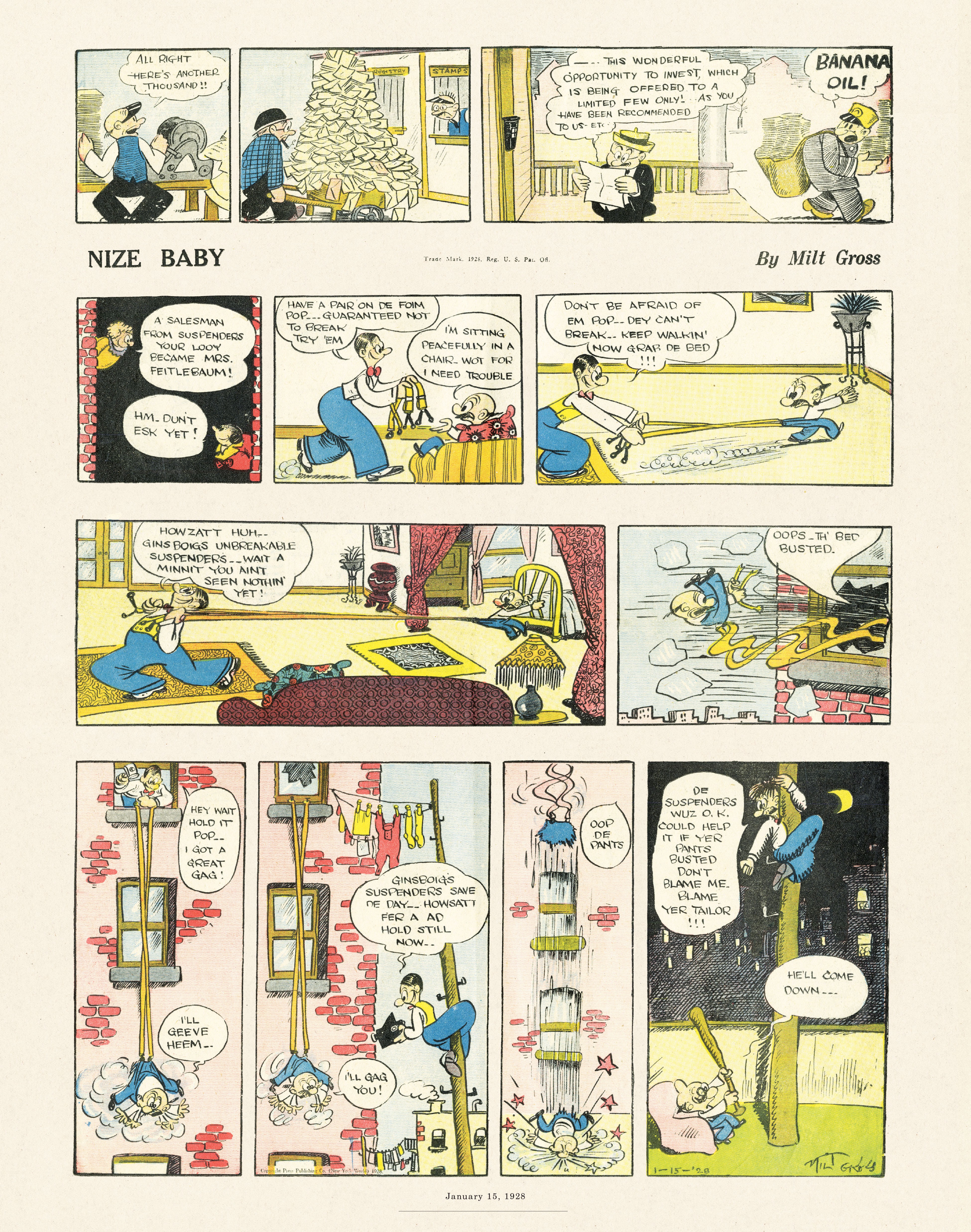 Read online Gross Exaggerations: The Meshuga Comic Strips of Milt Gross comic -  Issue # TPB - 50