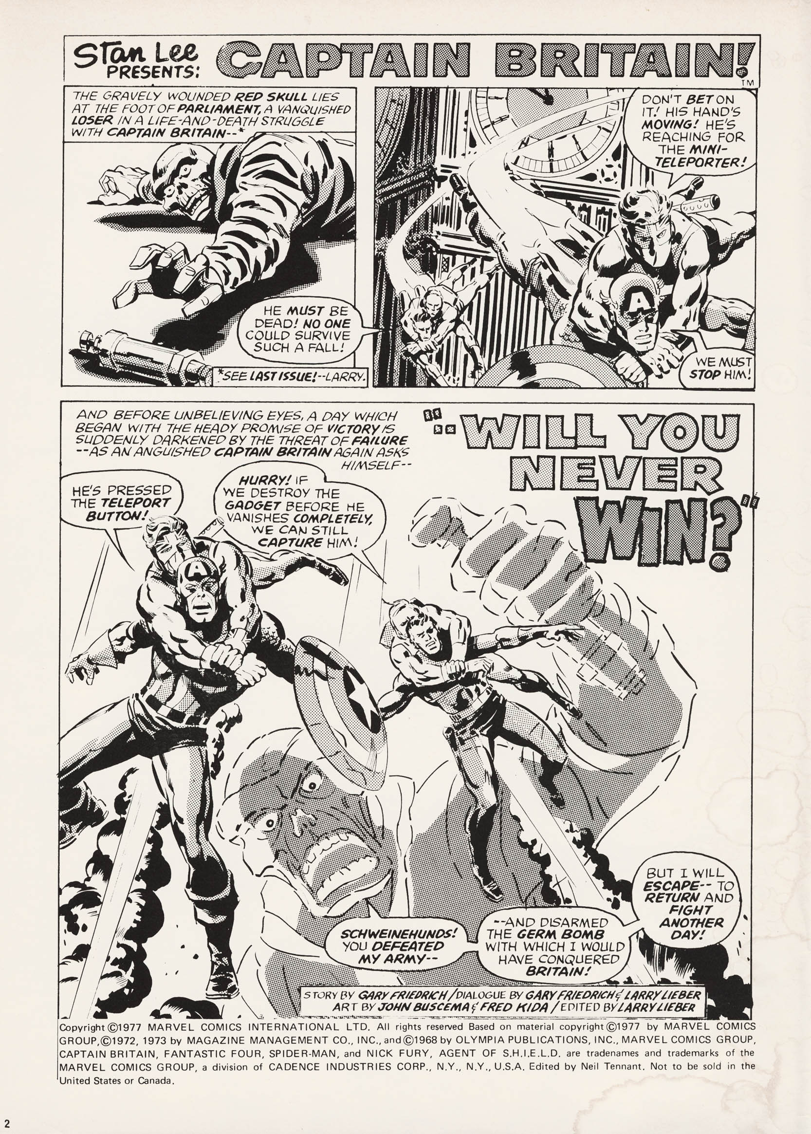 Read online Captain Britain (1976) comic -  Issue #27 - 2
