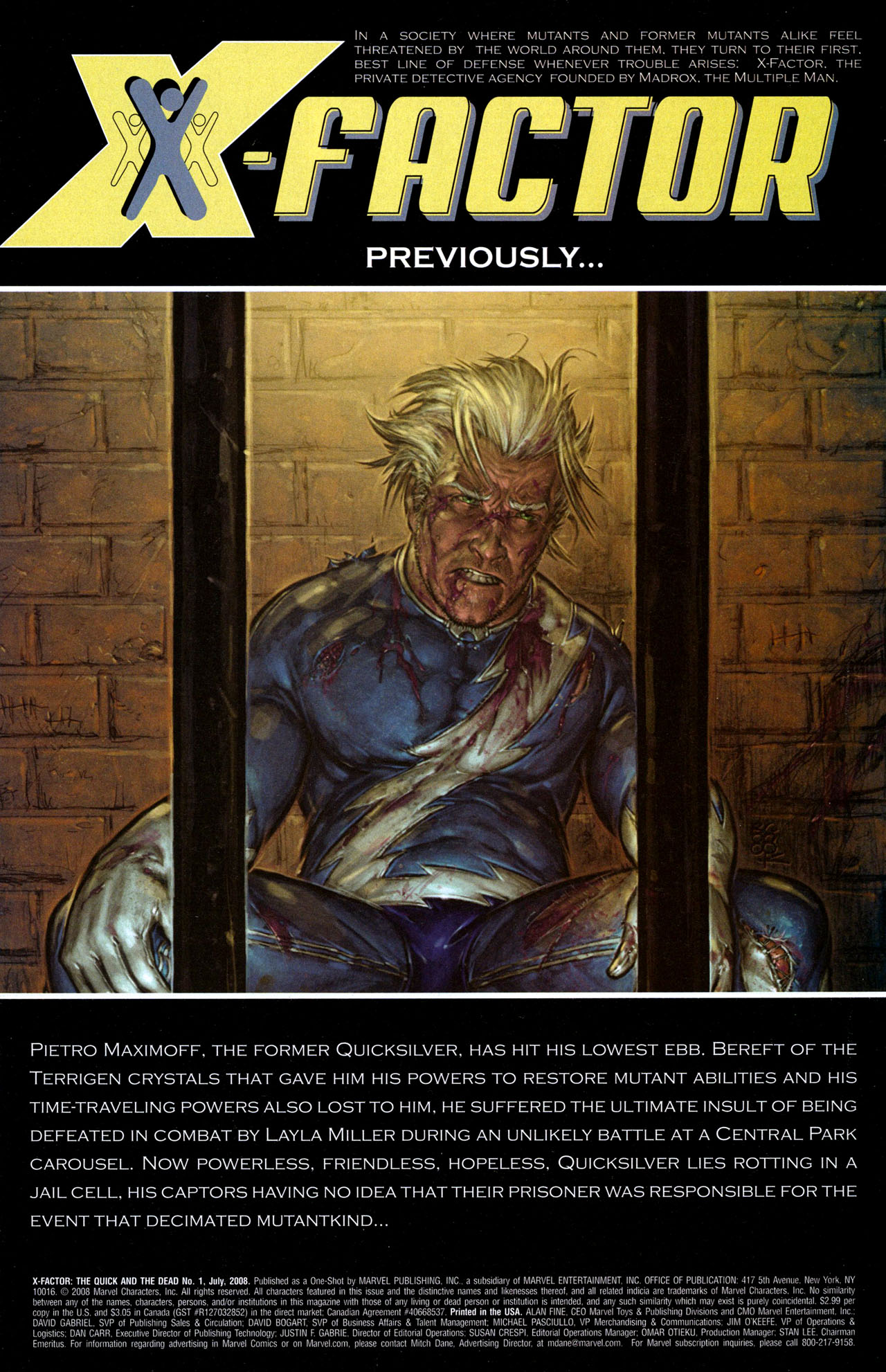 Read online X-Factor: The Quick and the Dead comic -  Issue # Full - 2