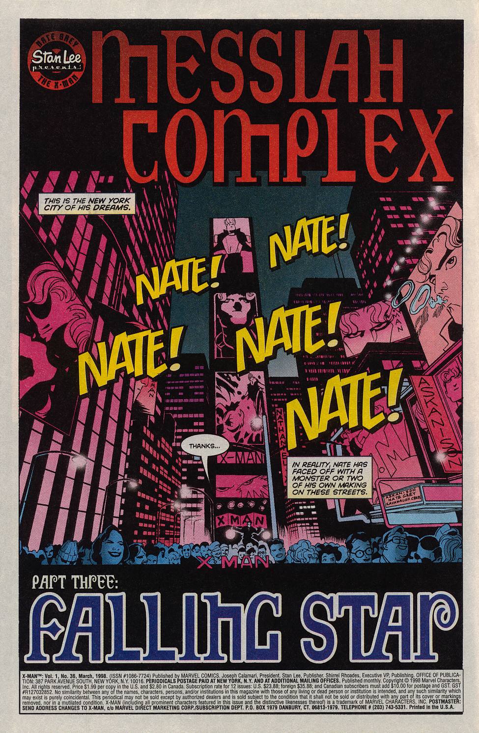 Read online X-Man comic -  Issue #36 - 3