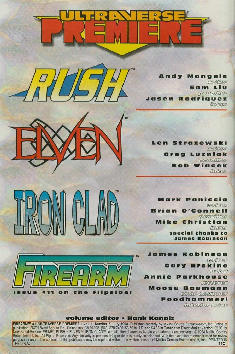 Read online Ultraverse Premiere comic -  Issue #5 - 2