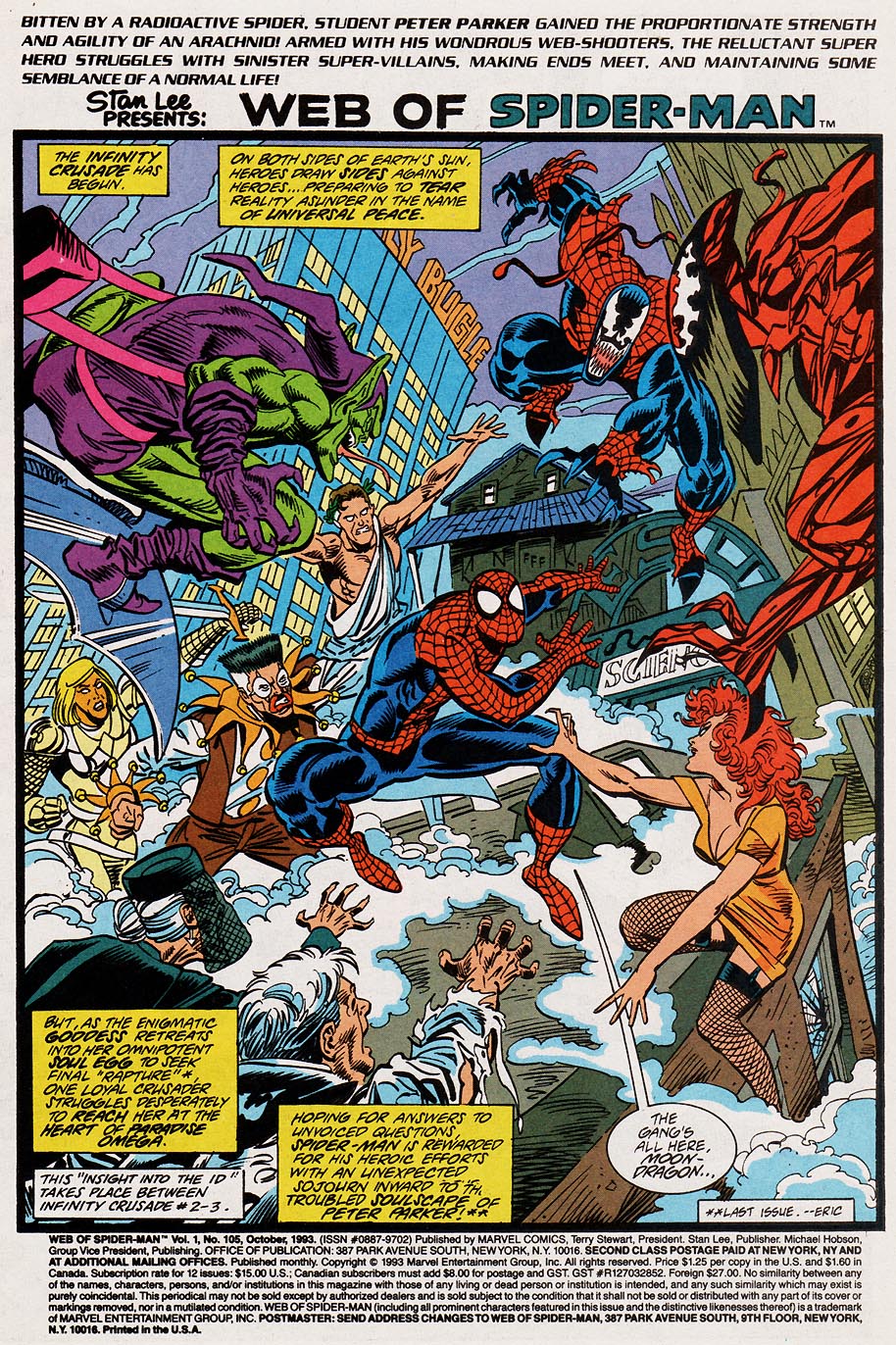 Read online Web of Spider-Man (1985) comic -  Issue #105 - 2