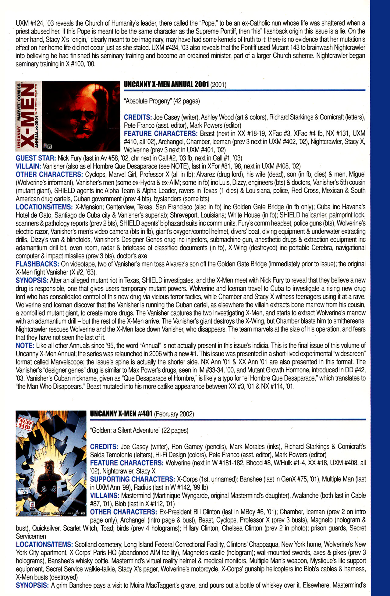 Read online Official Index to the Marvel Universe comic -  Issue #10 - 61