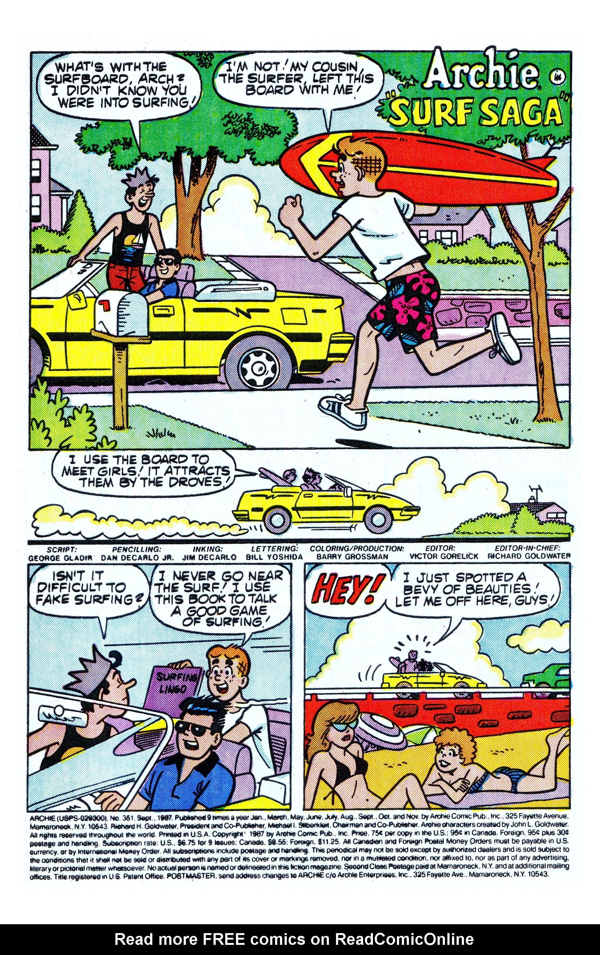 Read online Archie (1960) comic -  Issue #351 - 2