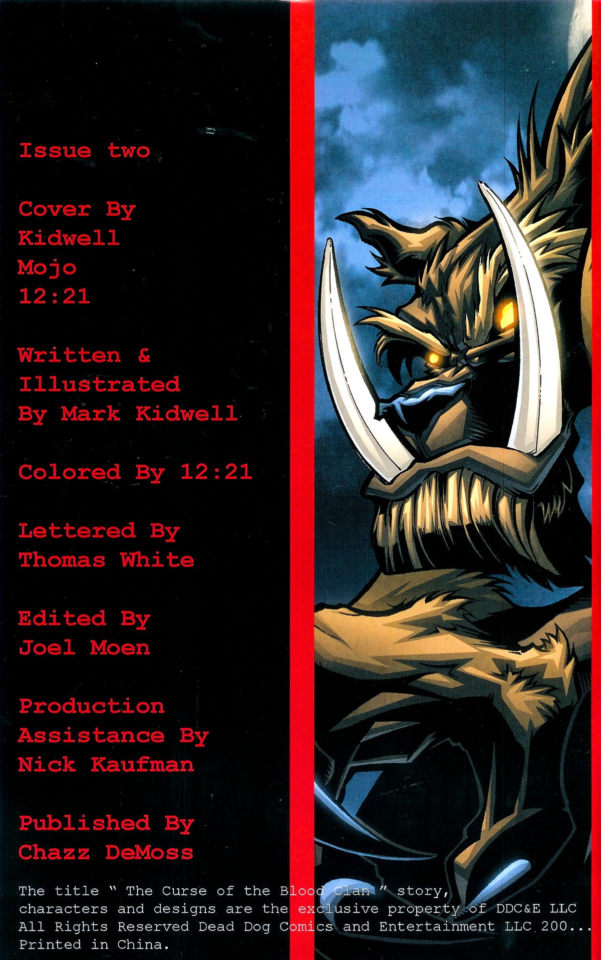 Read online Curse Of The Blood Clan comic -  Issue #2 - 2