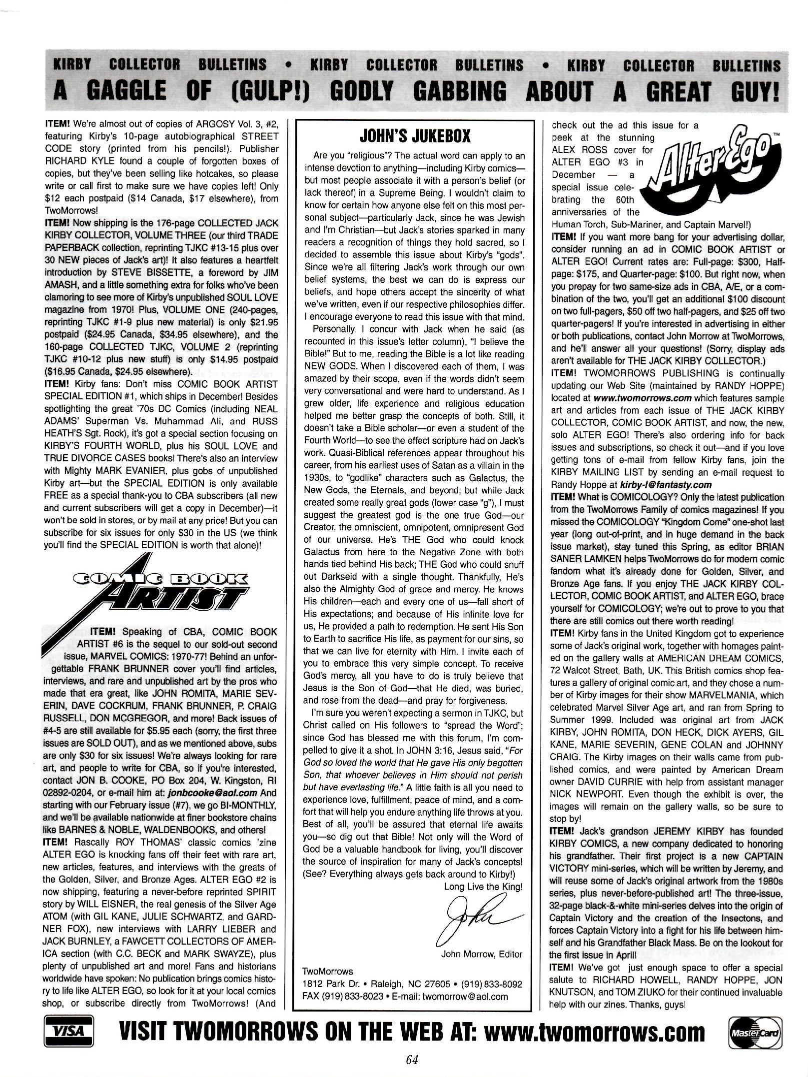 Read online The Jack Kirby Collector comic -  Issue #26 - 63