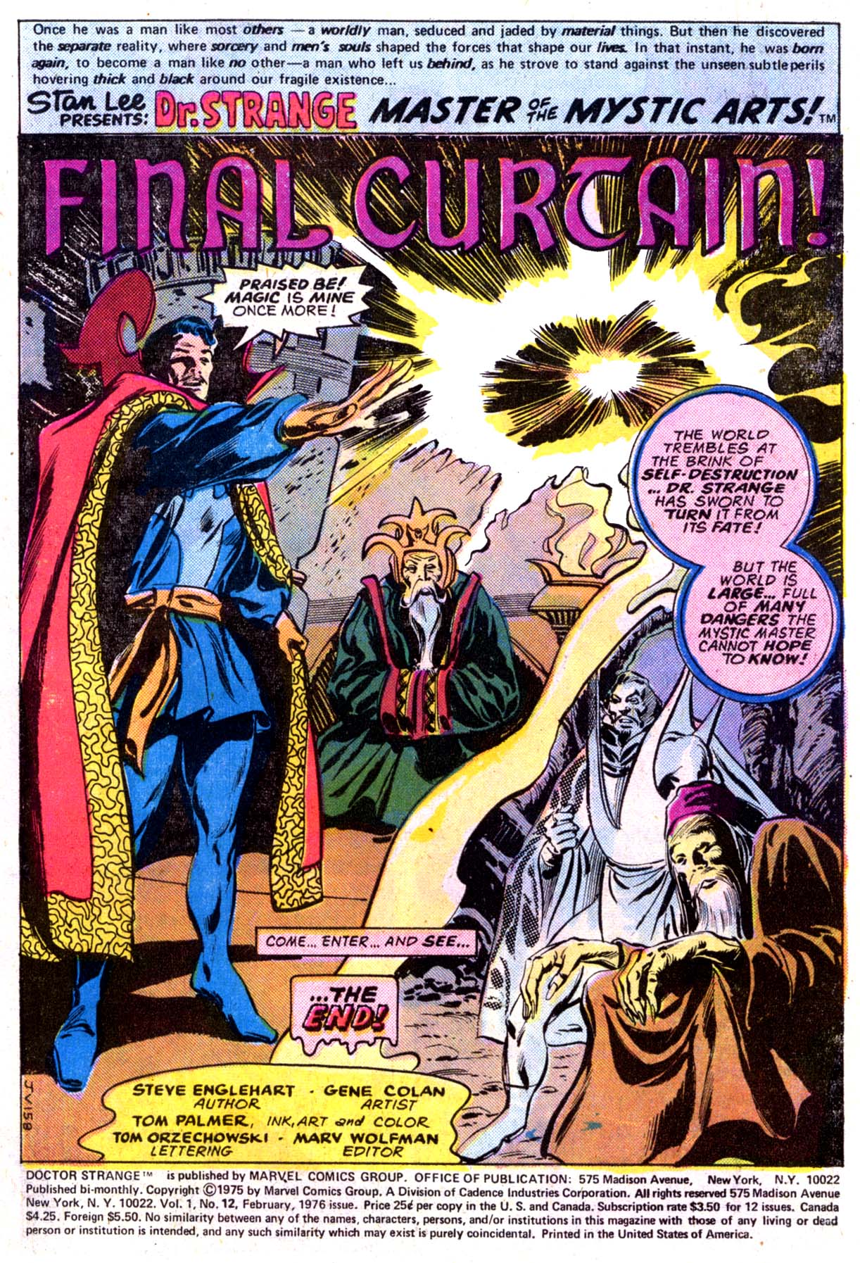 Read online Doctor Strange (1974) comic -  Issue #12 - 2