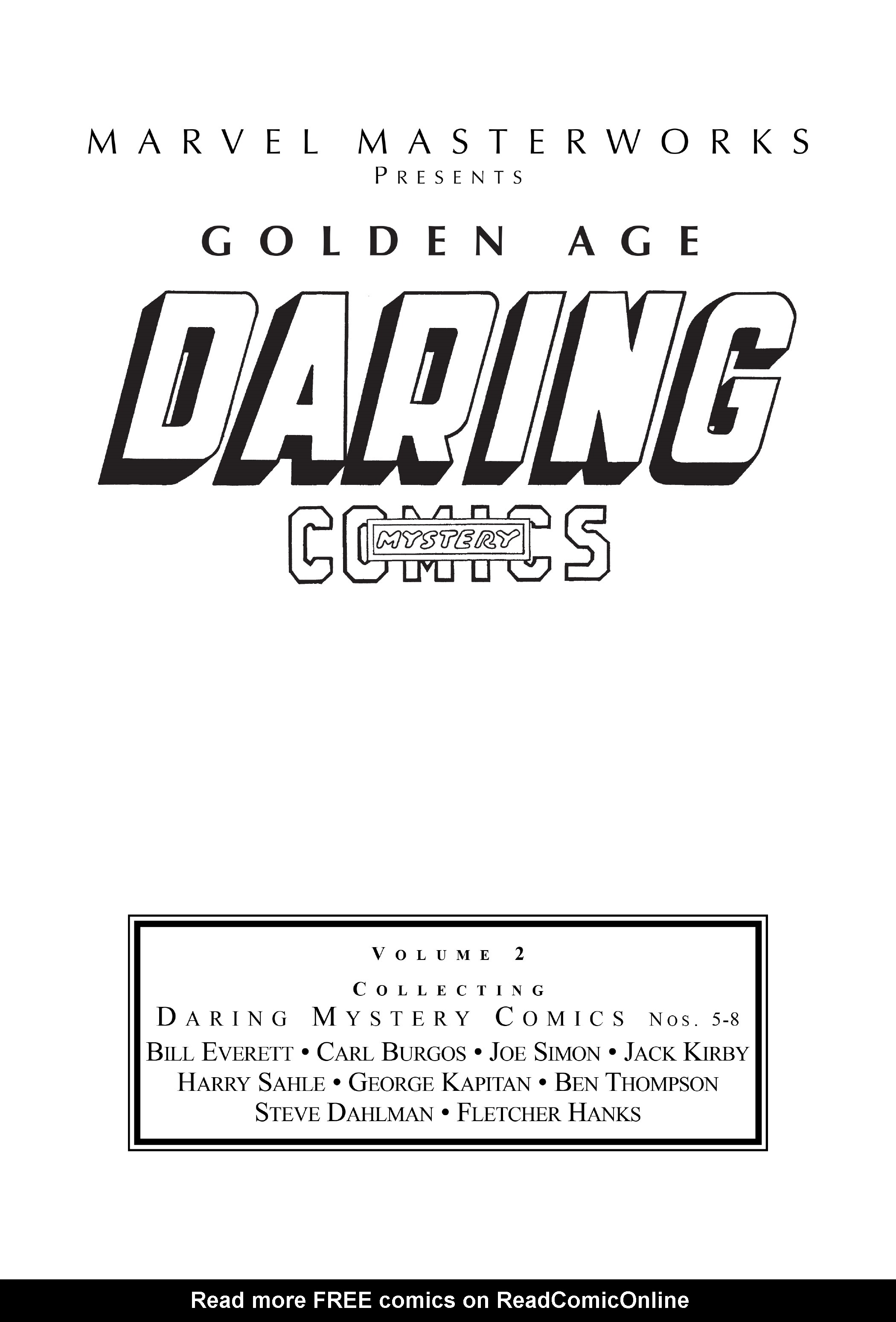 Read online Daring Mystery Comics comic -  Issue # _Marvel Masterworks - Golden Age Daring Mystery 2 (Part 1) - 2