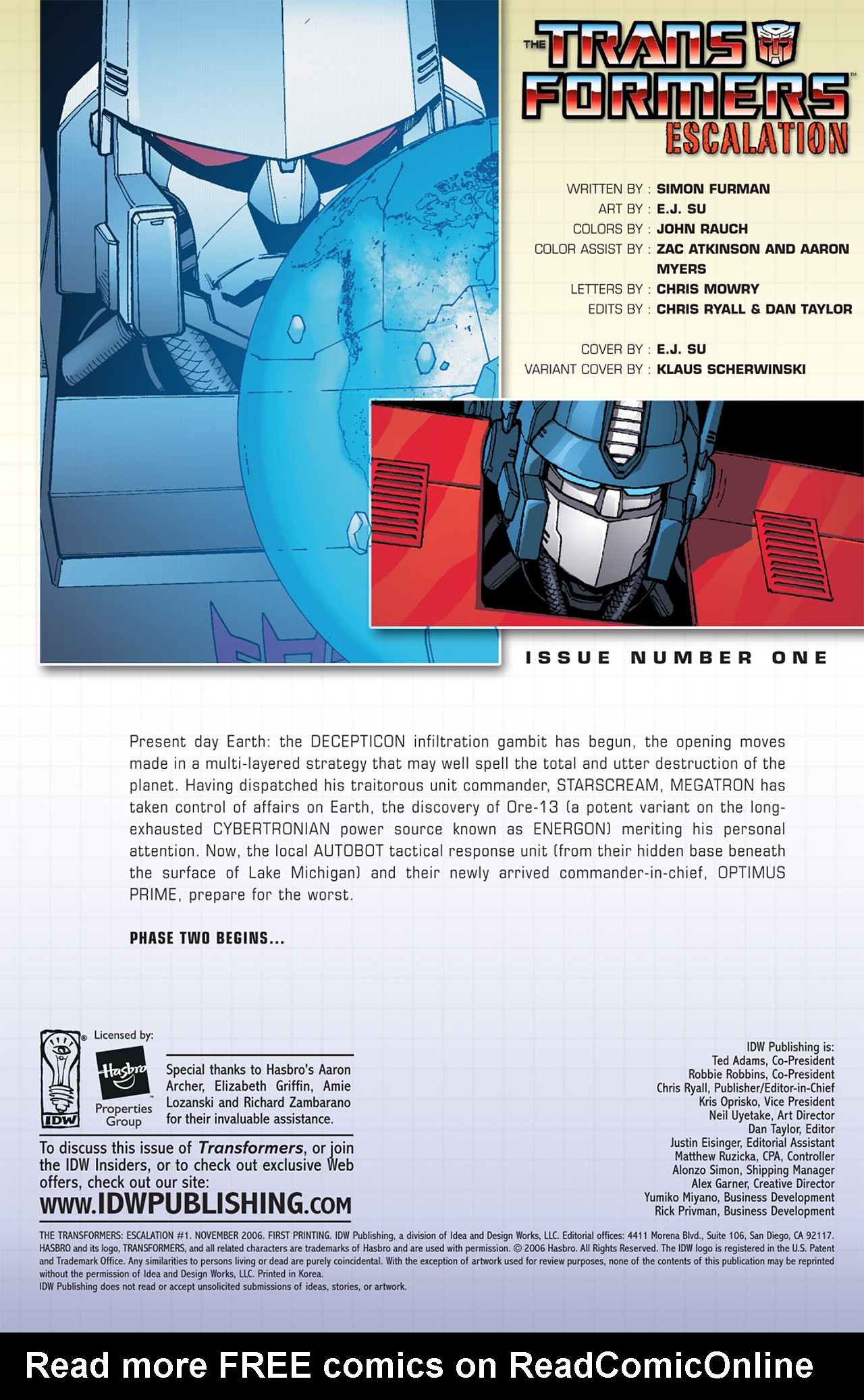 Read online The Transformers: Escalation comic -  Issue #1 - 4