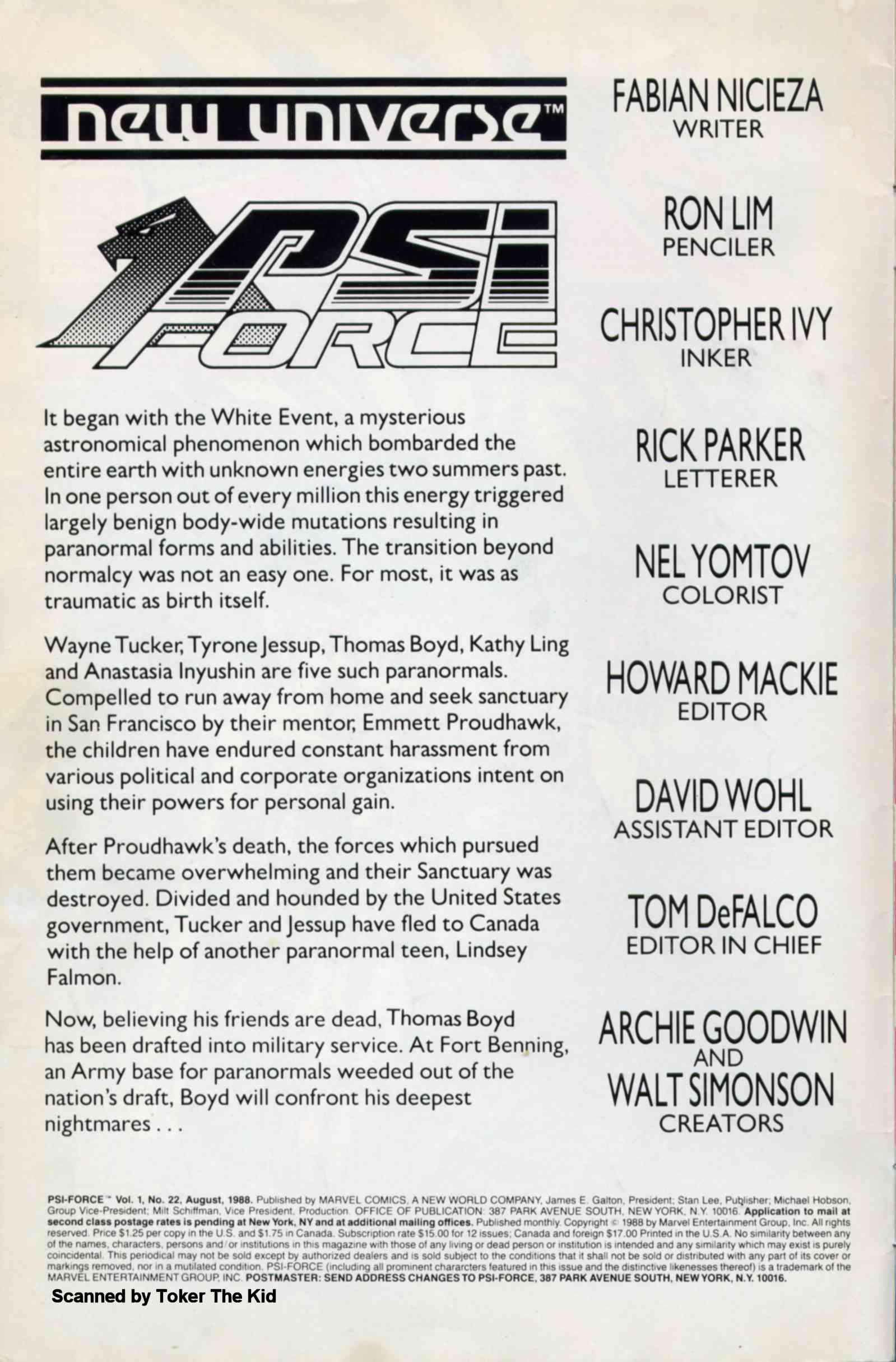 Read online Psi-Force comic -  Issue #22 - 2