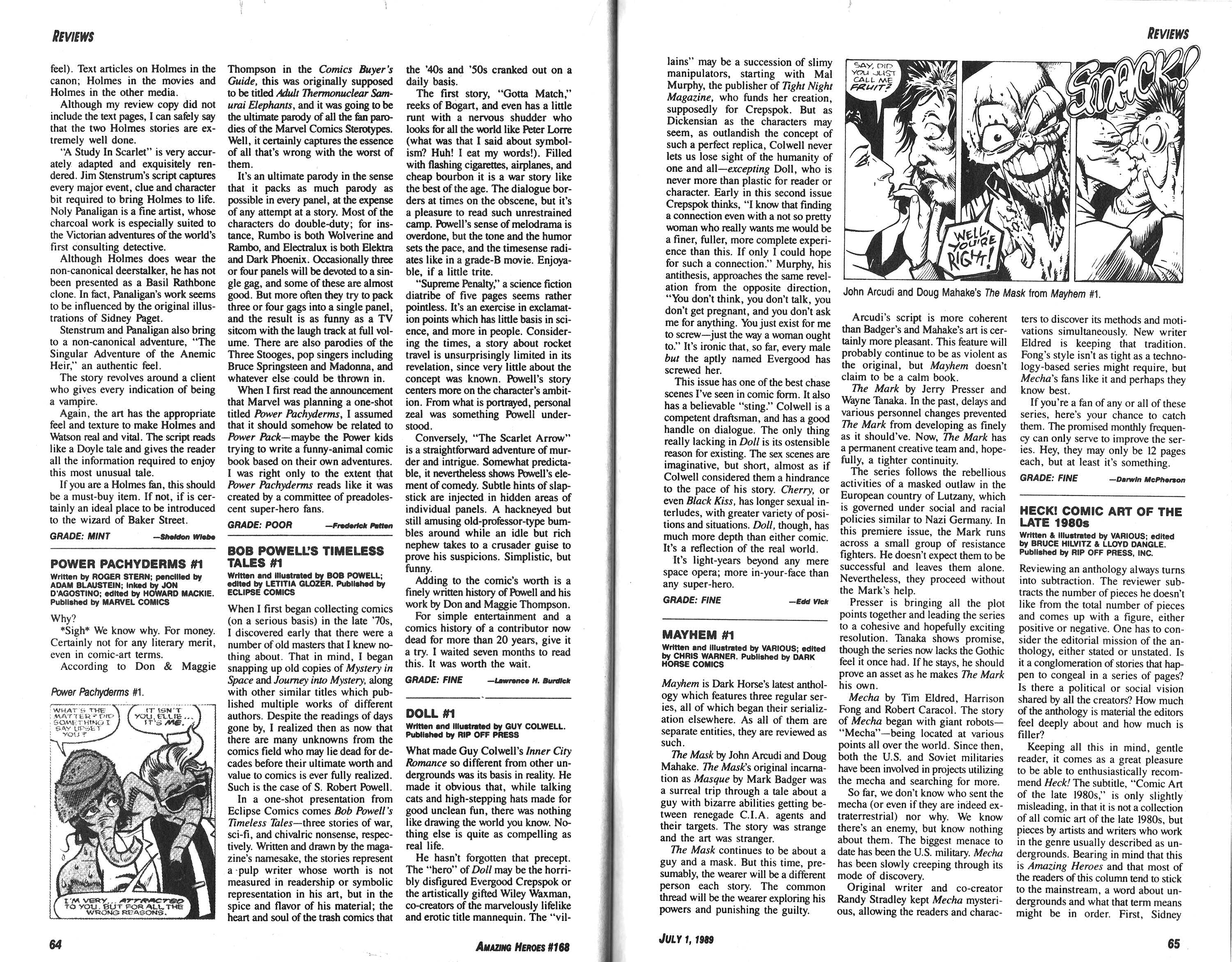 Read online Amazing Heroes comic -  Issue #168 - 33
