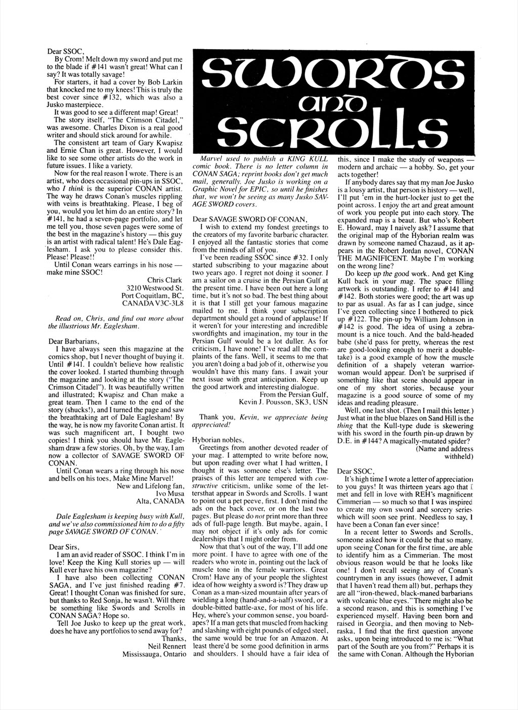 Read online The Savage Sword Of Conan comic -  Issue #146 - 3