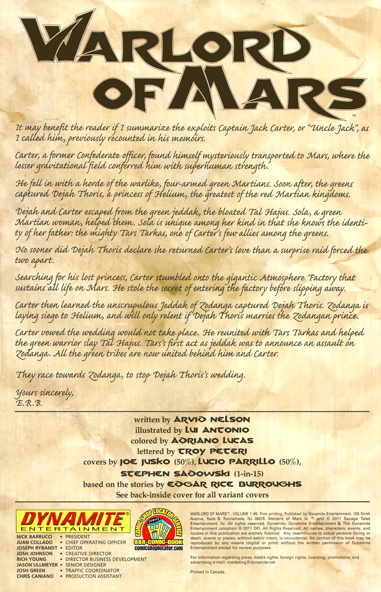 Read online Warlord of Mars comic -  Issue #9 - 3