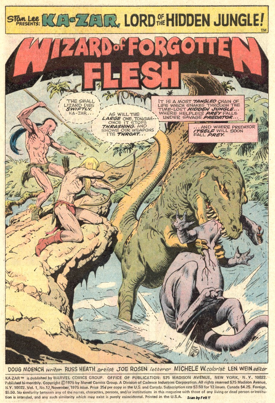 Read online Ka-Zar comic -  Issue #12 - 2