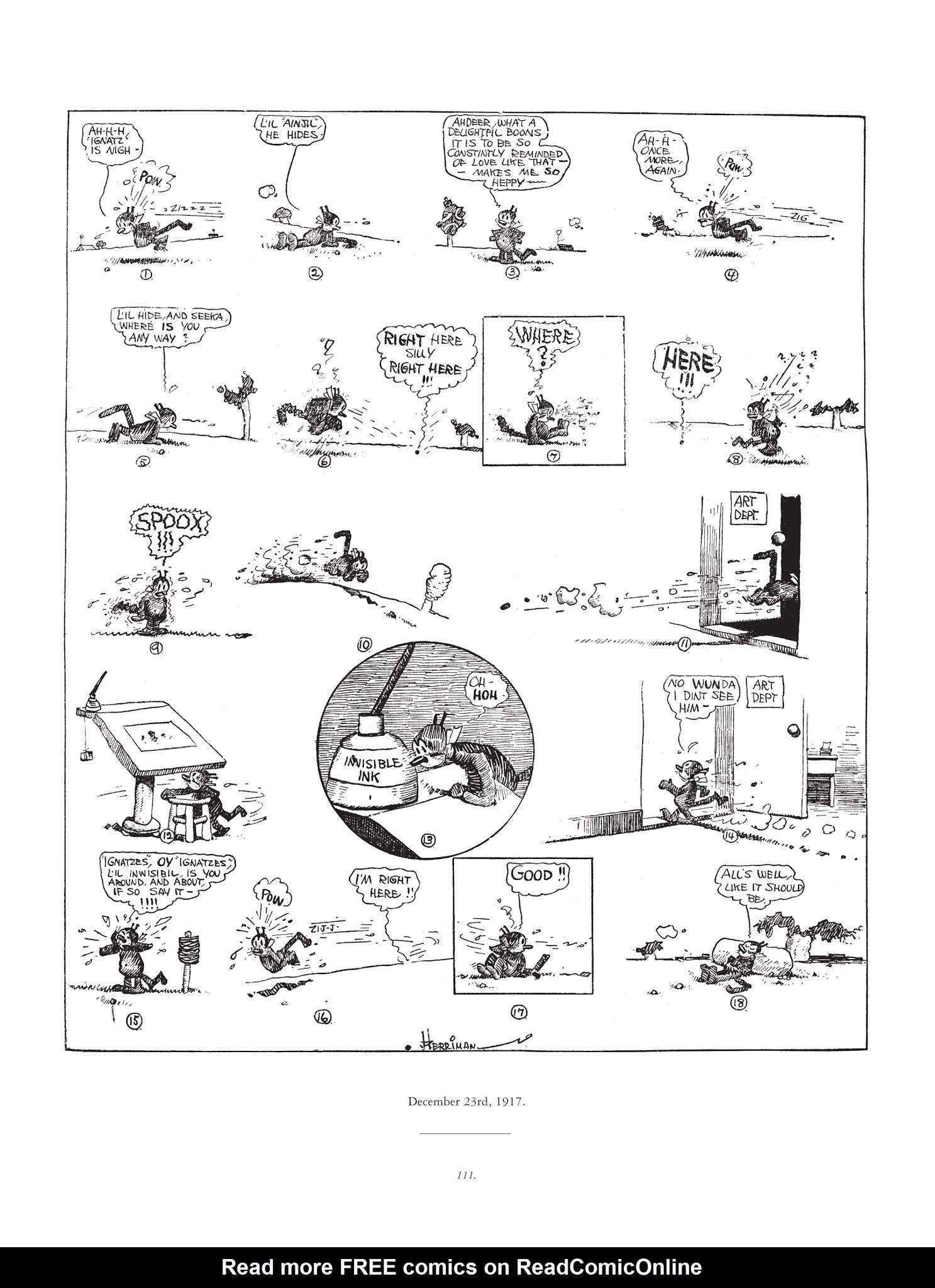 Read online Krazy & Ignatz comic -  Issue # TPB 1 - 111