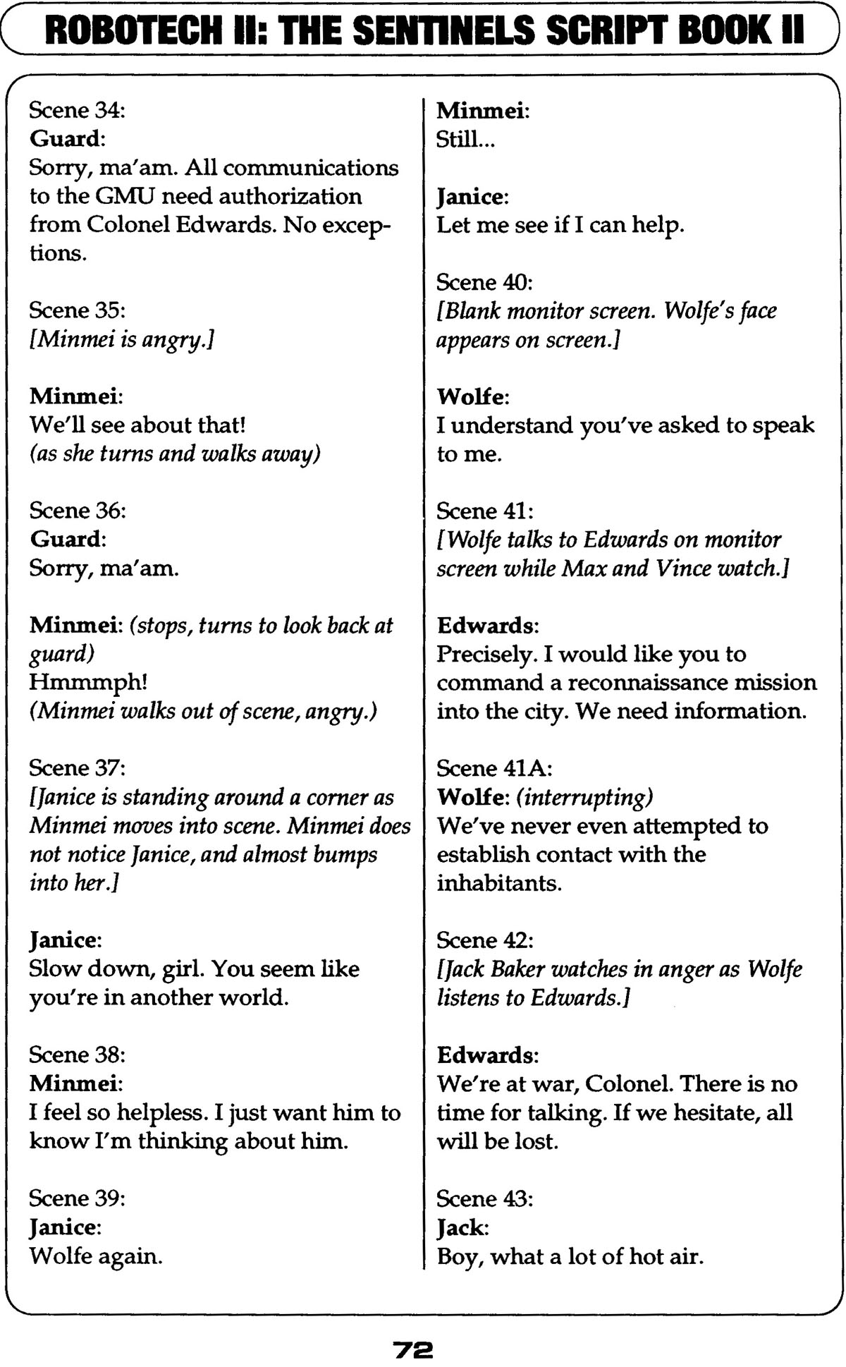 Read online Robotech II: The Sentinels comic -  Issue # _Script Book 2 - 68