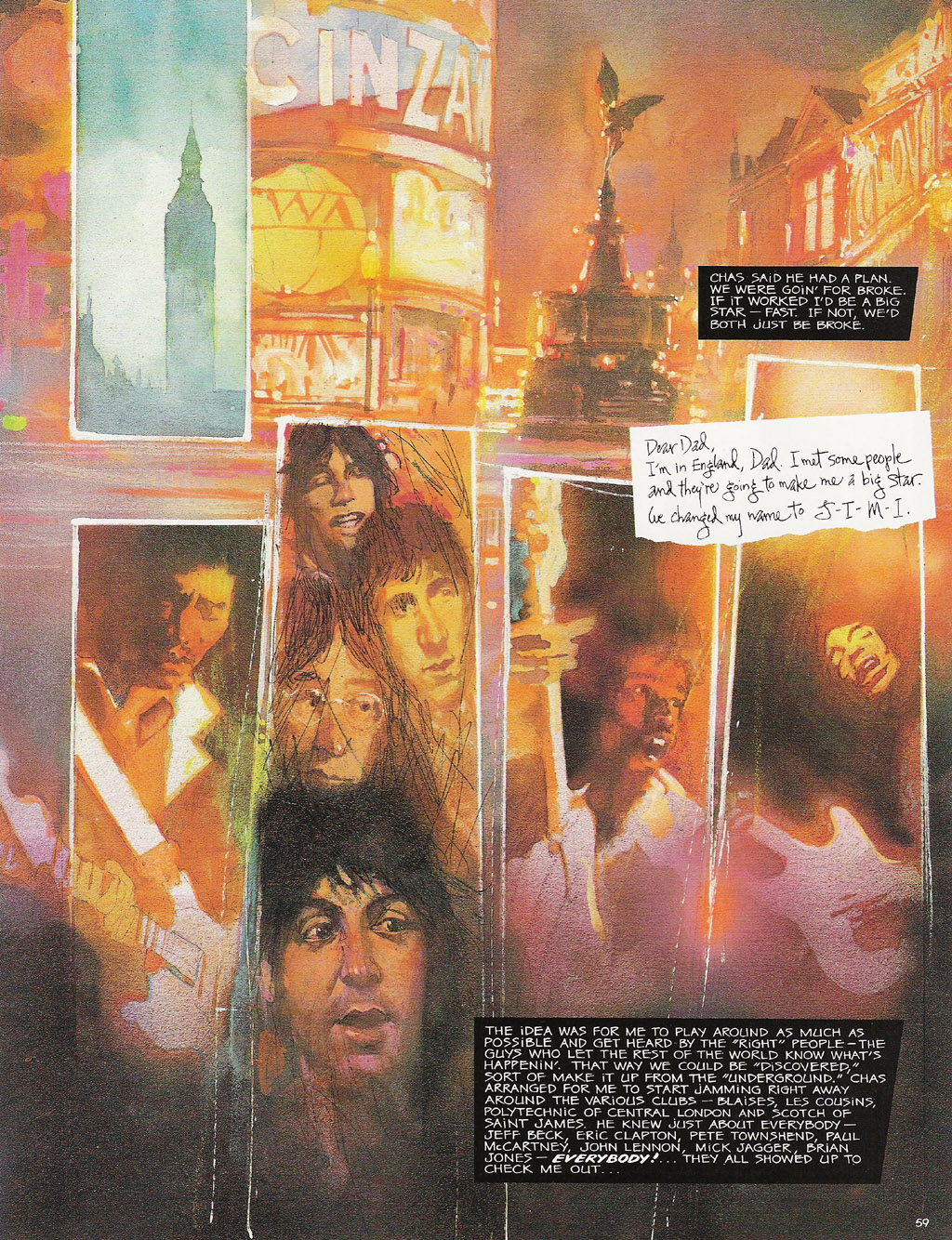Read online Voodoo Child - The Illustrated Legend of Jimi Hendrix comic -  Issue # TPB - 62