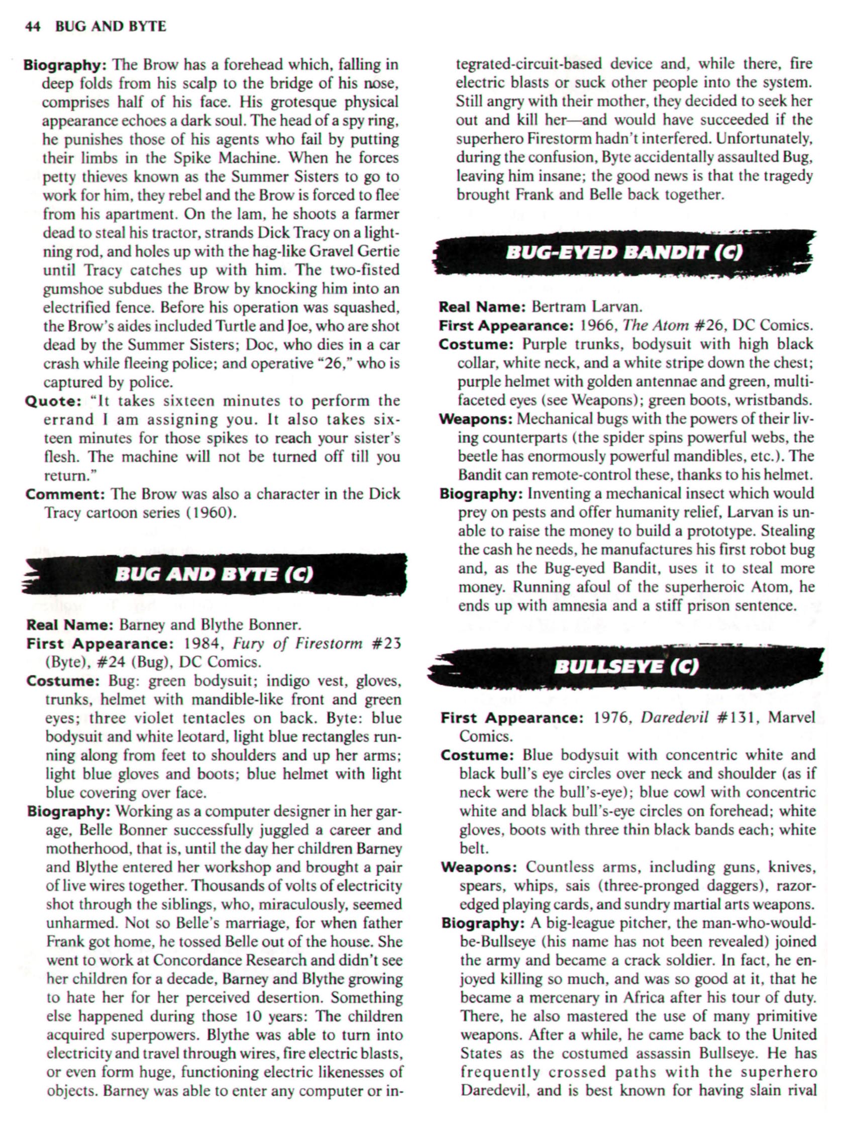 Read online The Encyclopedia of Super Villains comic -  Issue # TPB (Part 1) - 54