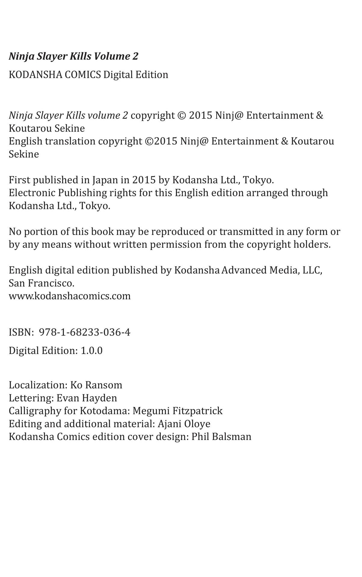 Read online Ninja Slayer Kills! comic -  Issue #2 - 219