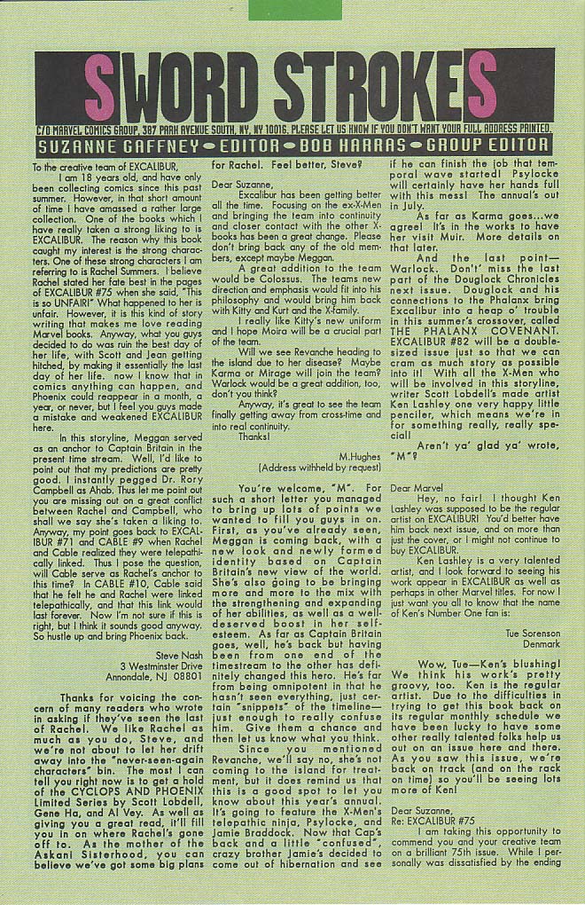 Read online Excalibur (1988) comic -  Issue #79 - 22