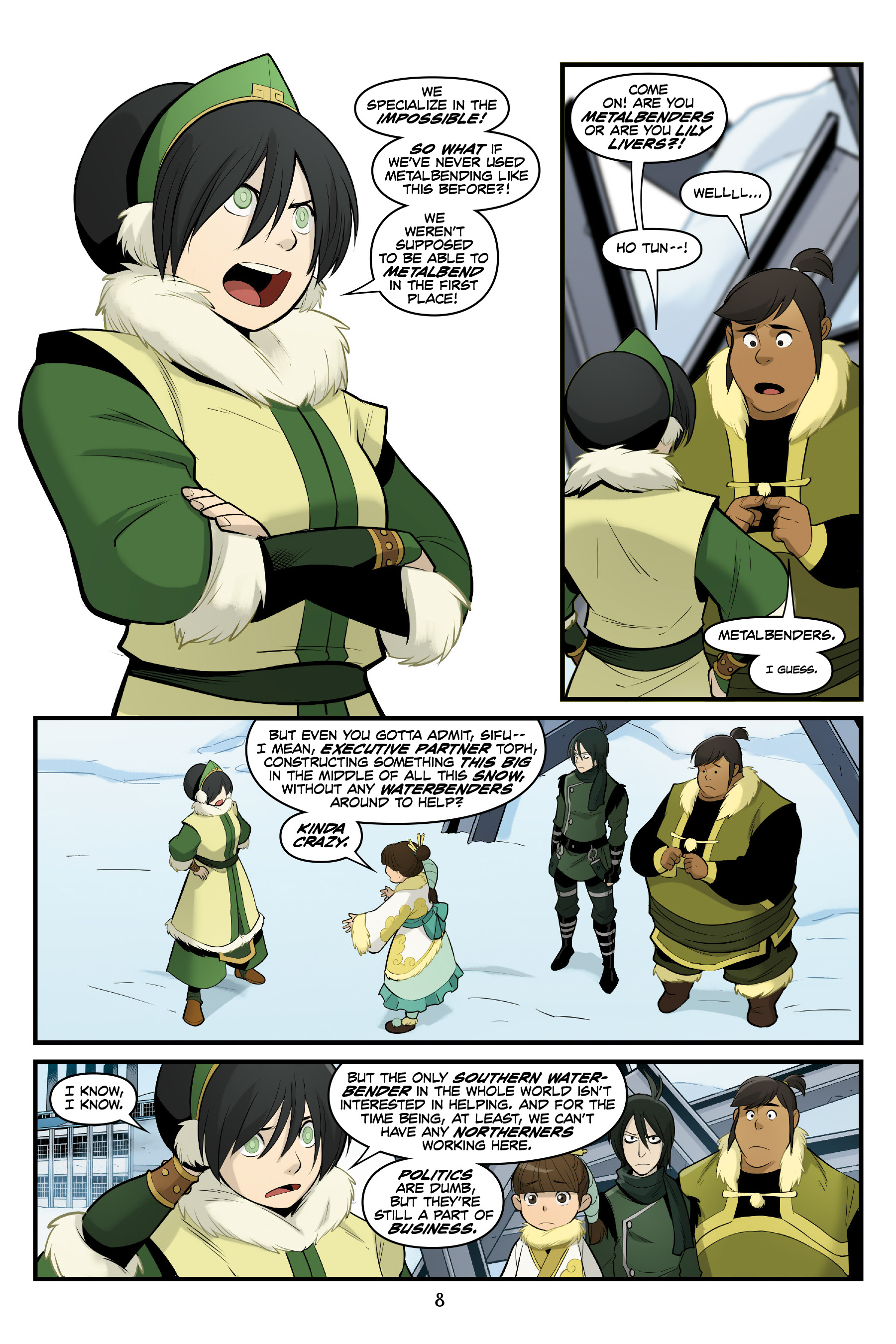 Read online Nickelodeon Avatar: The Last Airbender - North and South comic -  Issue #3 - 9