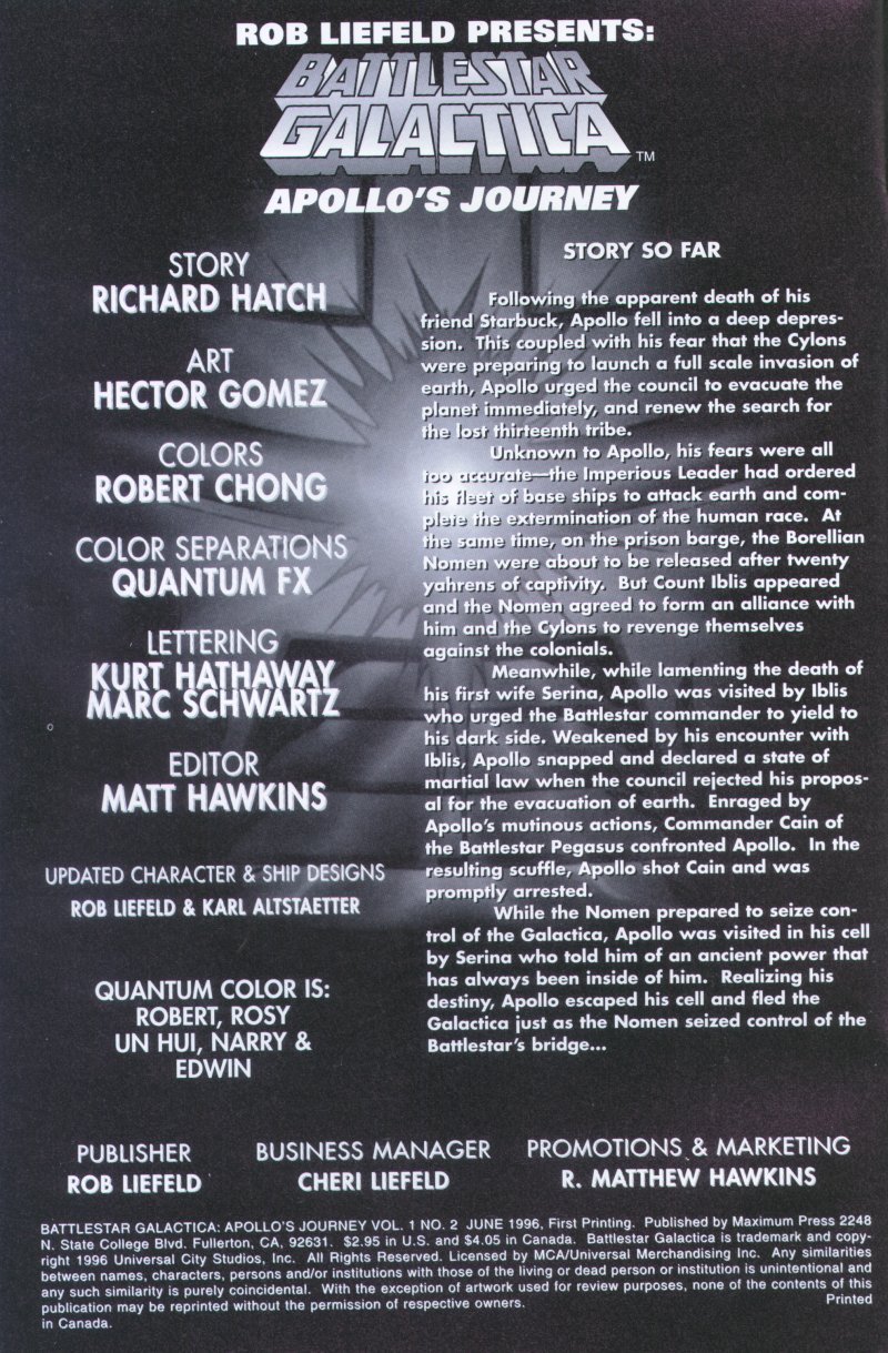 Read online Battlestar Galactica: Apollo's Journey comic -  Issue #2 - 2