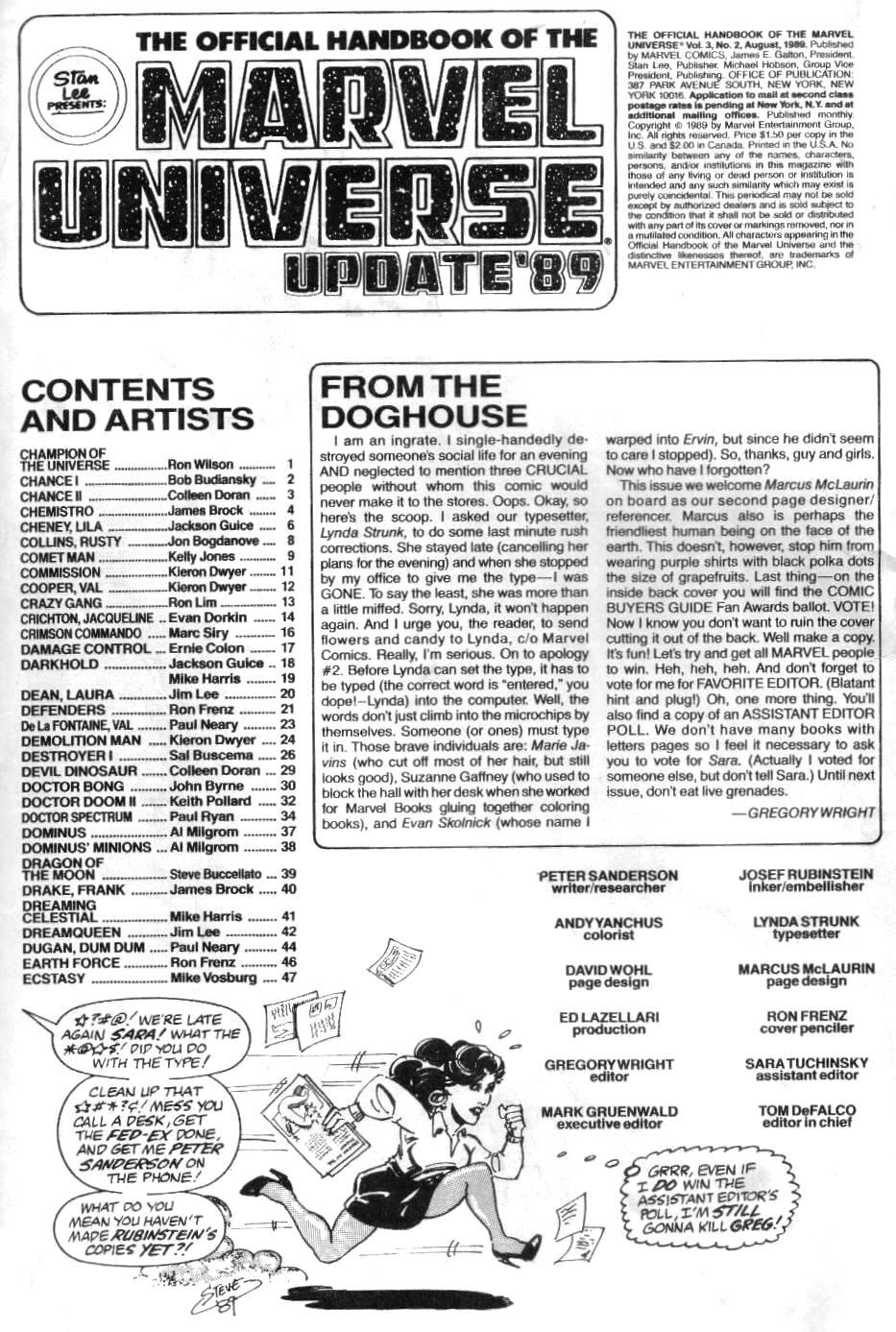 Read online The Official Handbook of the Marvel Universe: Update '89 comic -  Issue #2 - 11
