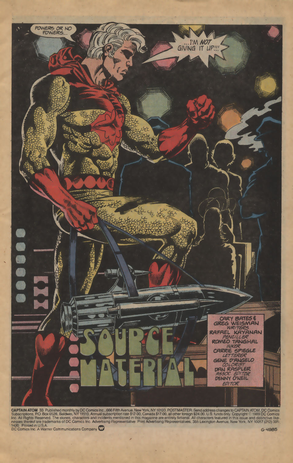 Read online Captain Atom (1987) comic -  Issue #33 - 2