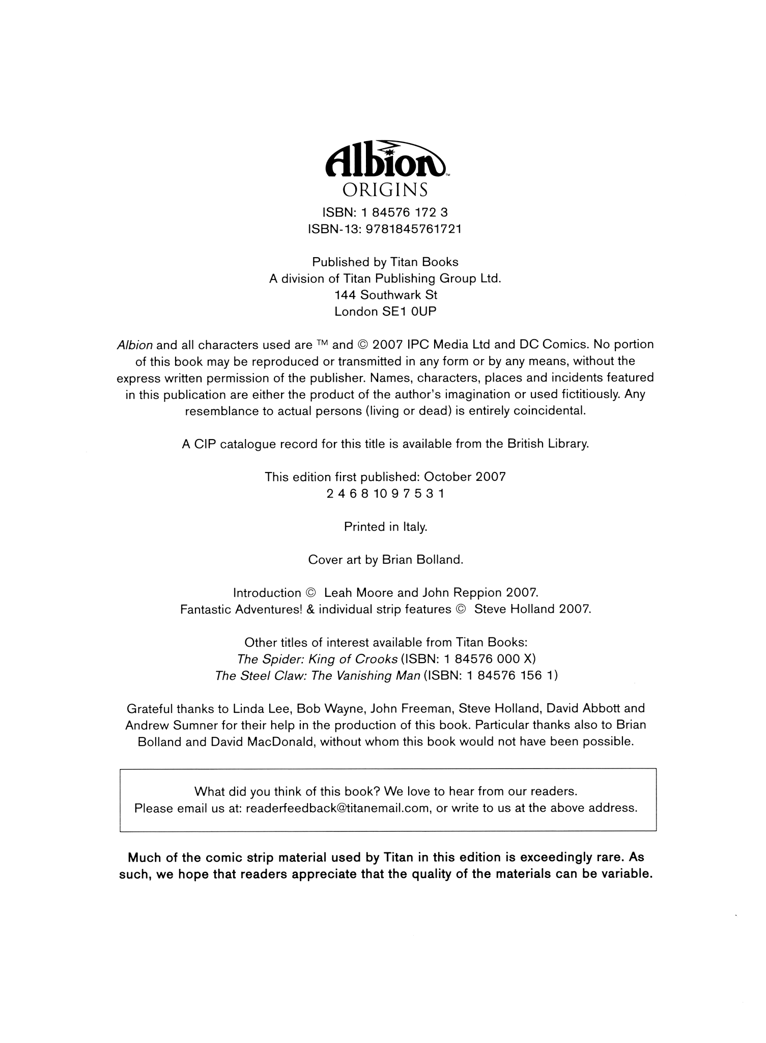 Read online Albion Origins comic -  Issue # TPB - 5