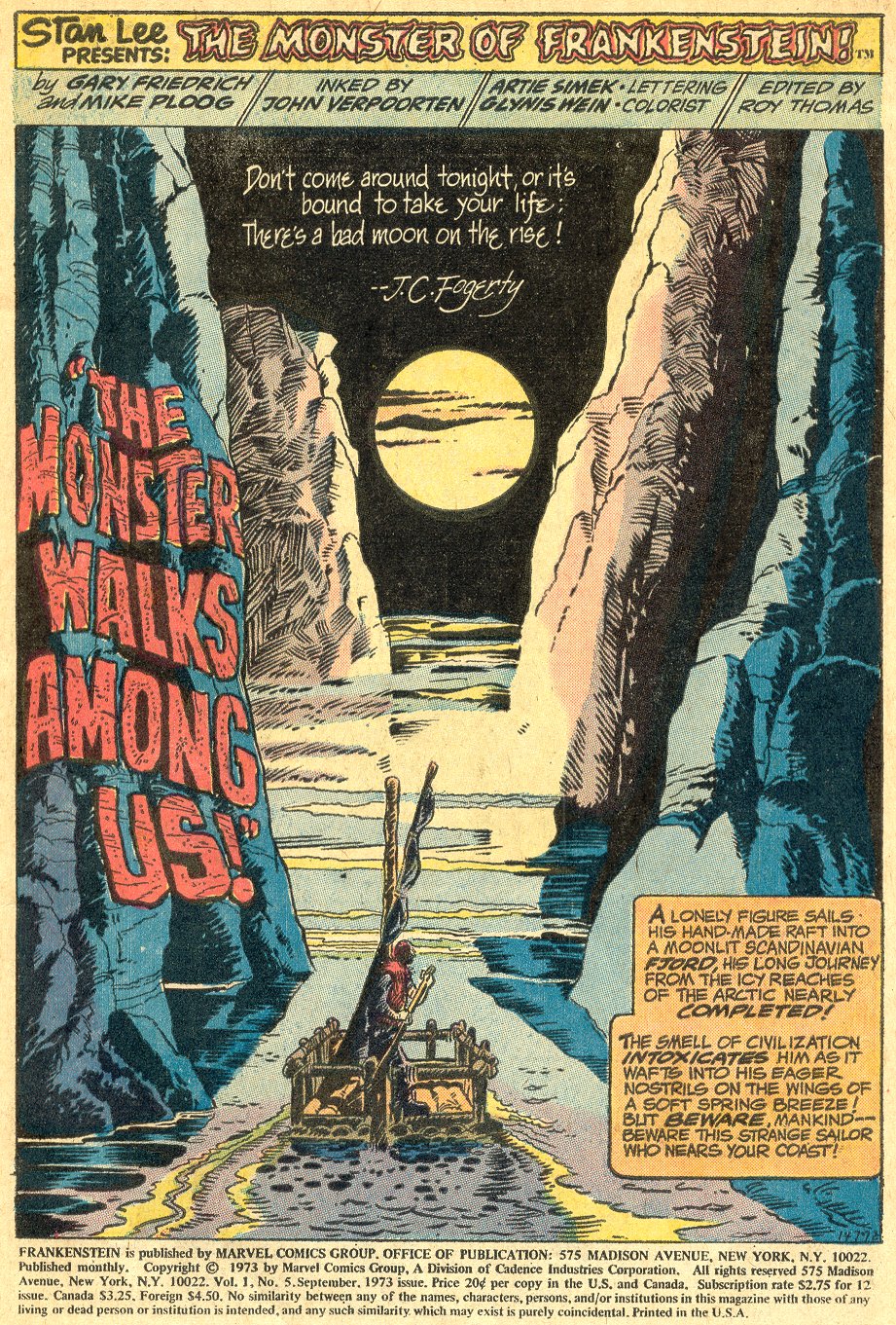 Read online Frankenstein (1973) comic -  Issue #5 - 2