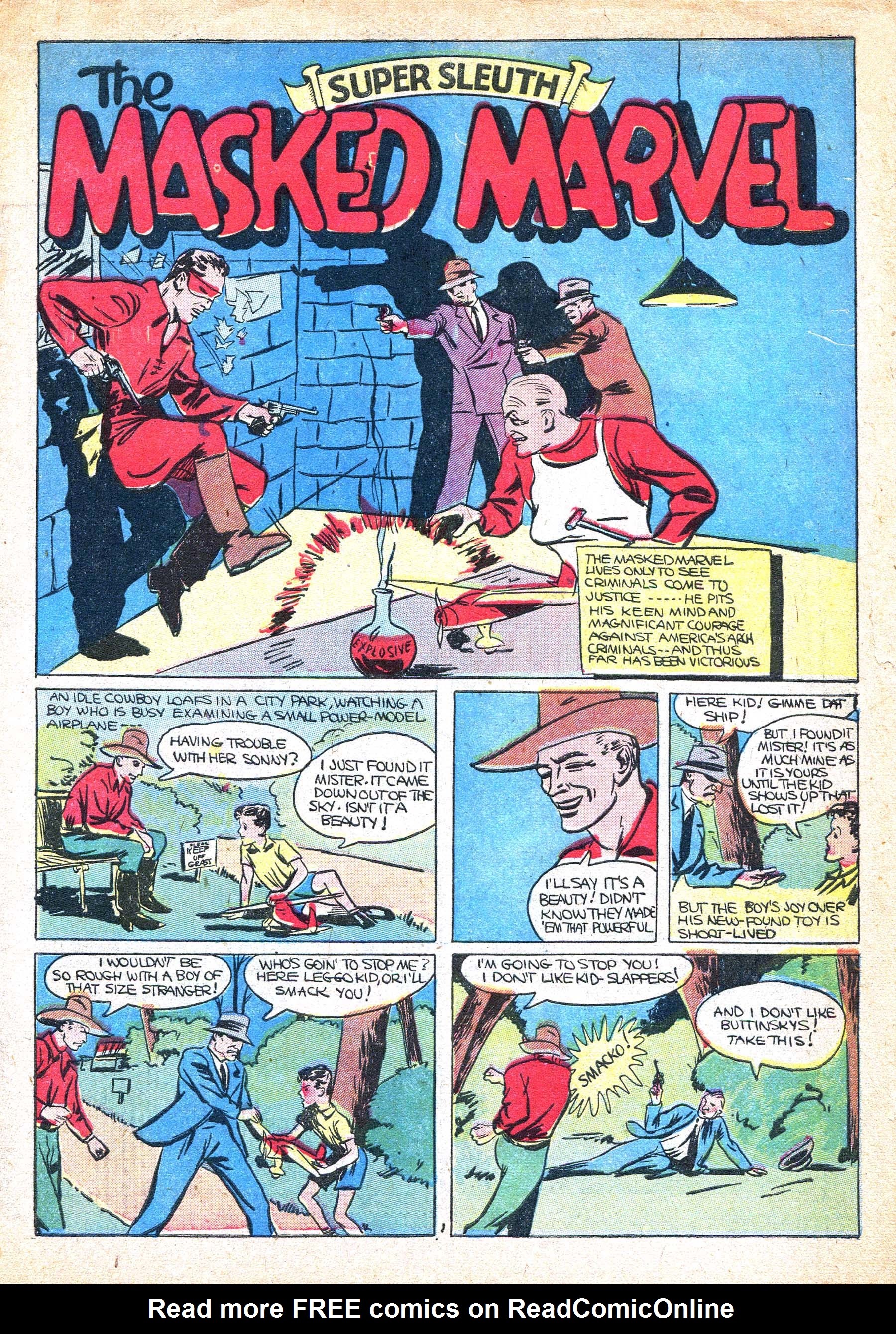 Read online Masked Marvel comic -  Issue #1 - 3