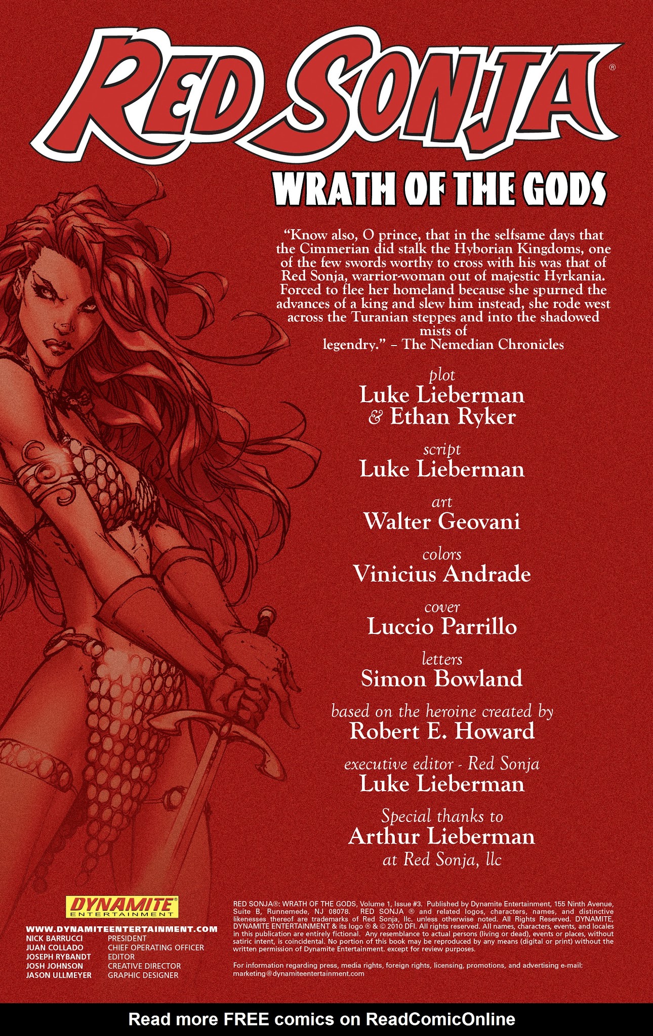 Read online Red Sonja: Wrath of the Gods comic -  Issue #3 - 2