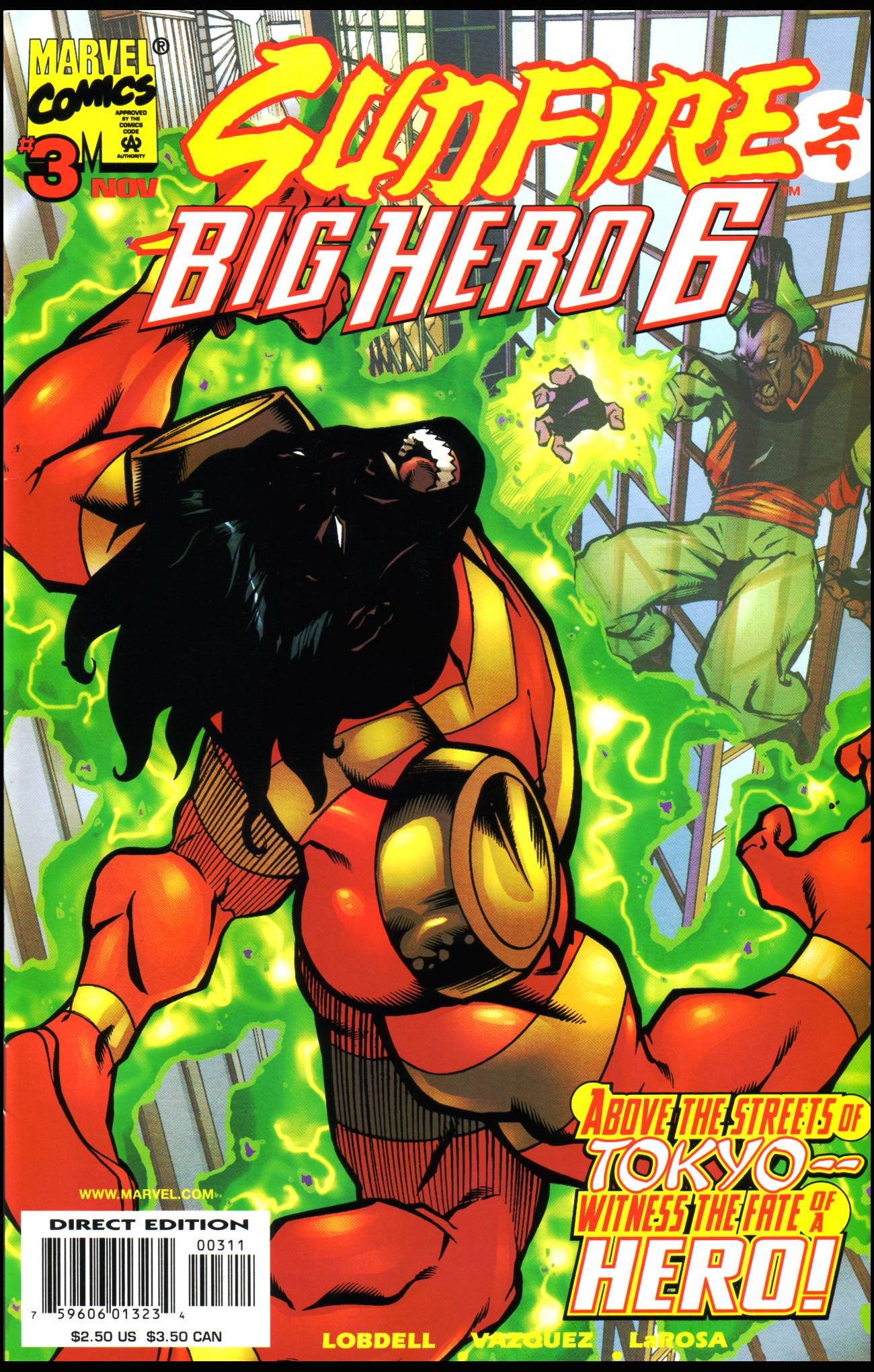 Read online Sunfire & Big Hero Six comic -  Issue #3 - 1