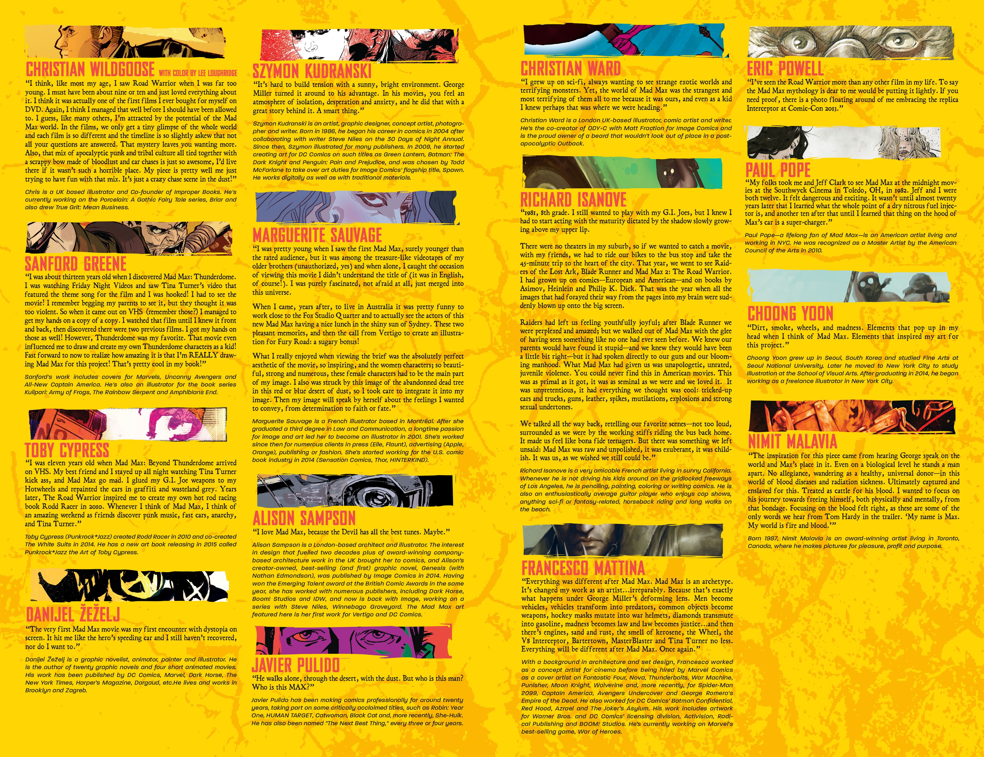 Read online Mad Max: Fury Road Inspired Artists Deluxe Edition comic -  Issue # TPB - 74