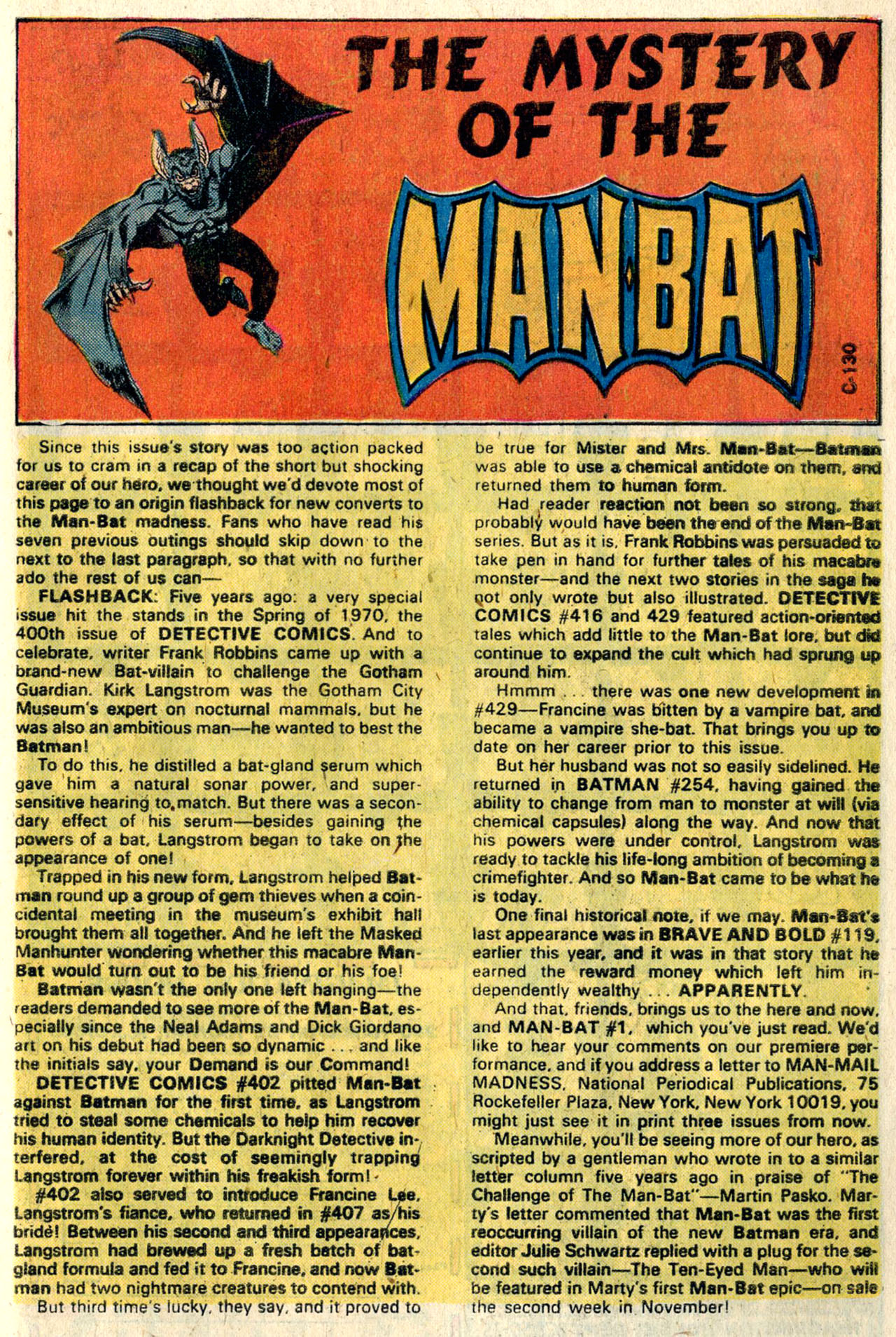 Read online Man-Bat comic -  Issue #1 - 32