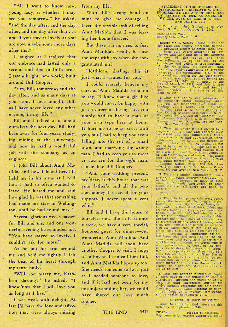 Read online Venus (1948) comic -  Issue #8 - 22