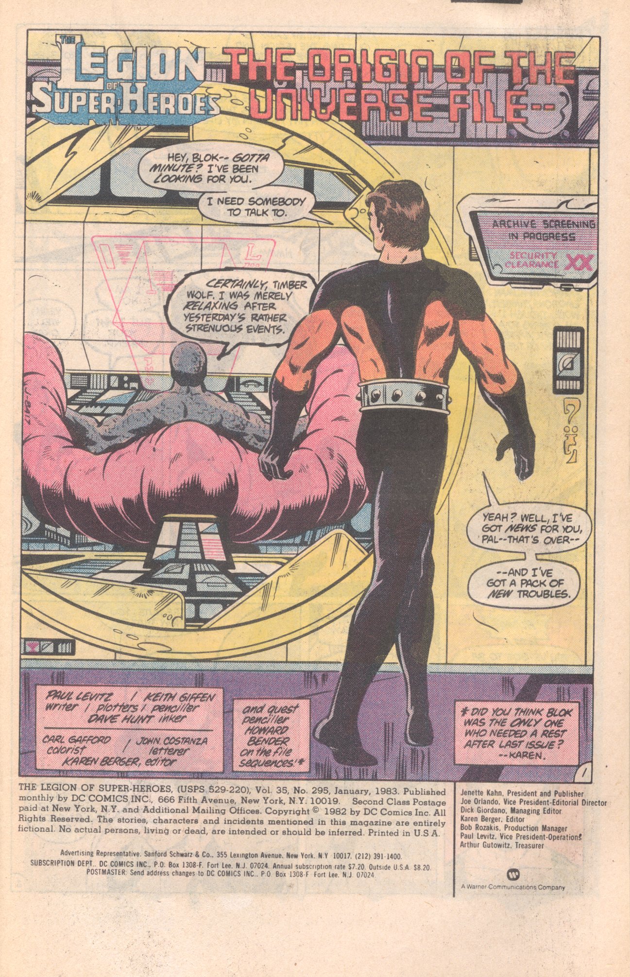 Read online Legion of Super-Heroes (1980) comic -  Issue #295 - 2