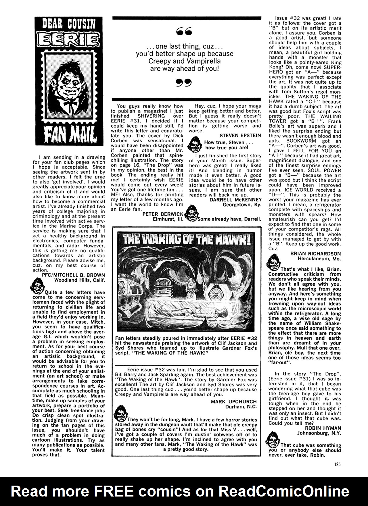 Read online Eerie Archives comic -  Issue # TPB 7 - 126