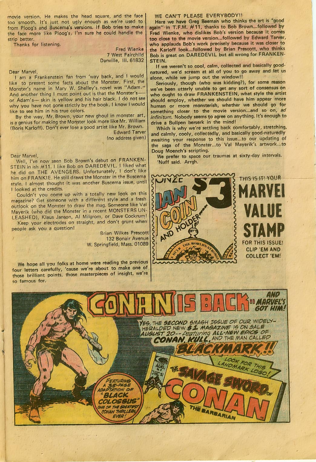 Read online Frankenstein (1973) comic -  Issue #13 - 14