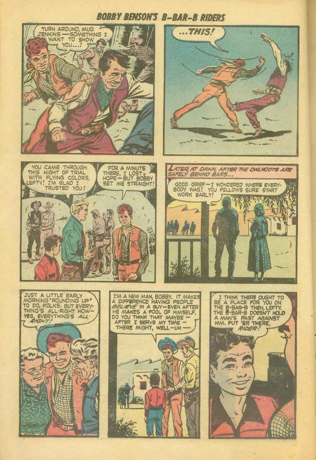 Read online Bobby Benson's B-Bar-B Riders comic -  Issue #6 - 10