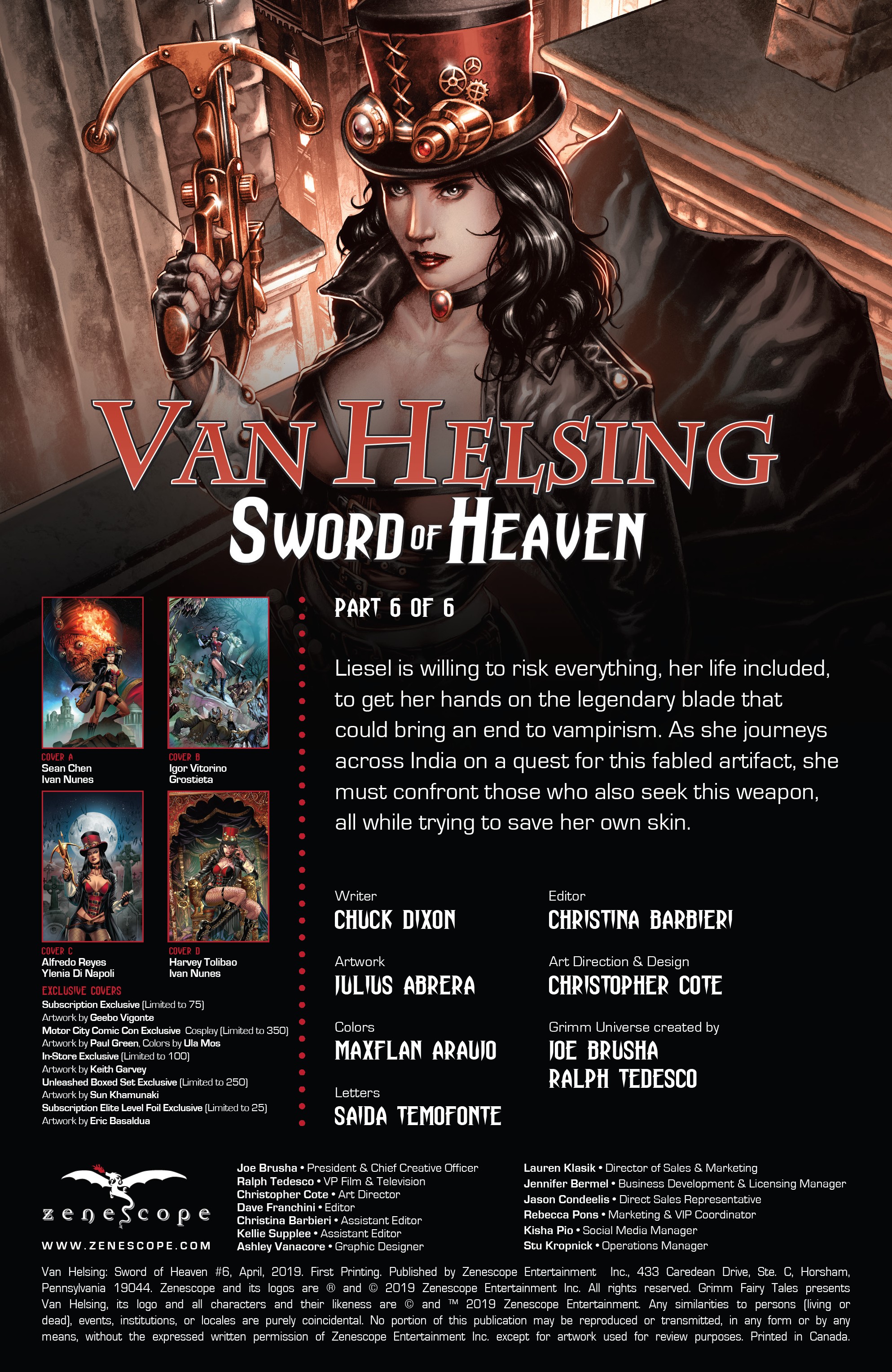 Read online Van Helsing: Sword of Heaven comic -  Issue #6 - 2