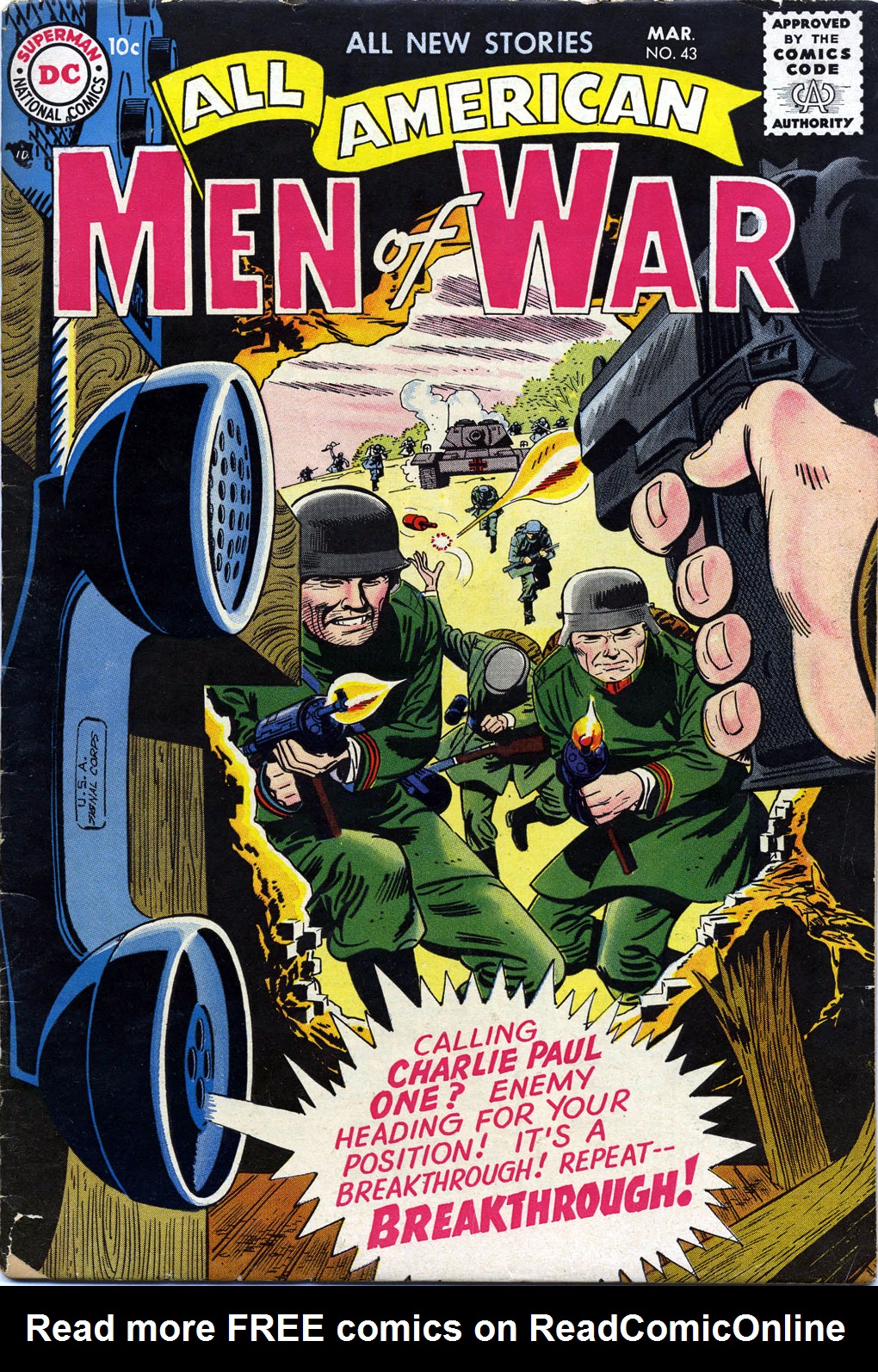 Read online All-American Men of War comic -  Issue #43 - 1