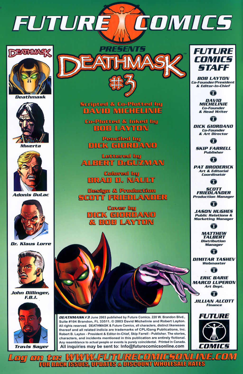 Read online Deathmask comic -  Issue #3 - 2