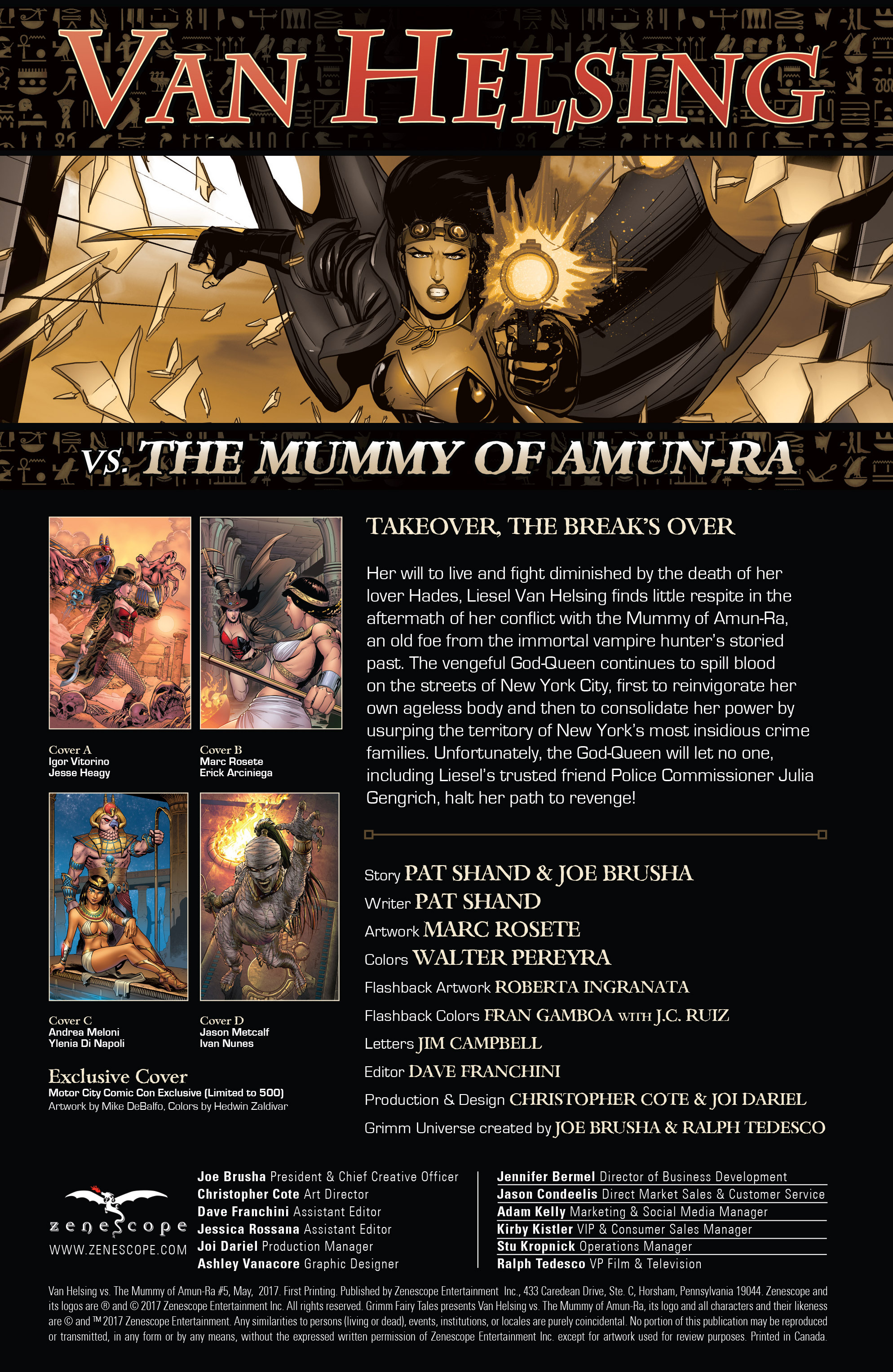 Read online Van Helsing vs The Mummy of Amun-Ra comic -  Issue #5 - 2