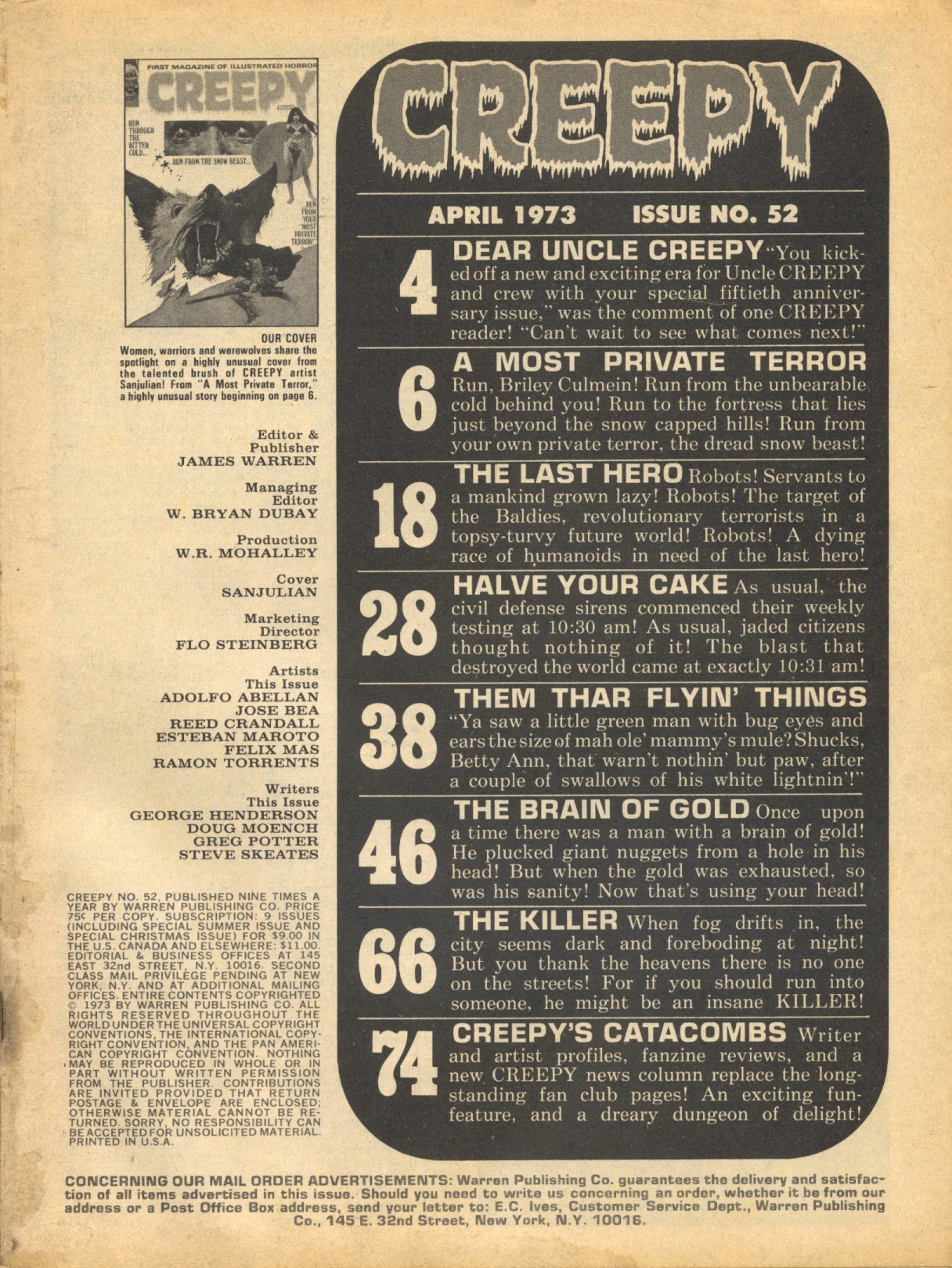 Creepy (1964) Issue #52 #52 - English 3