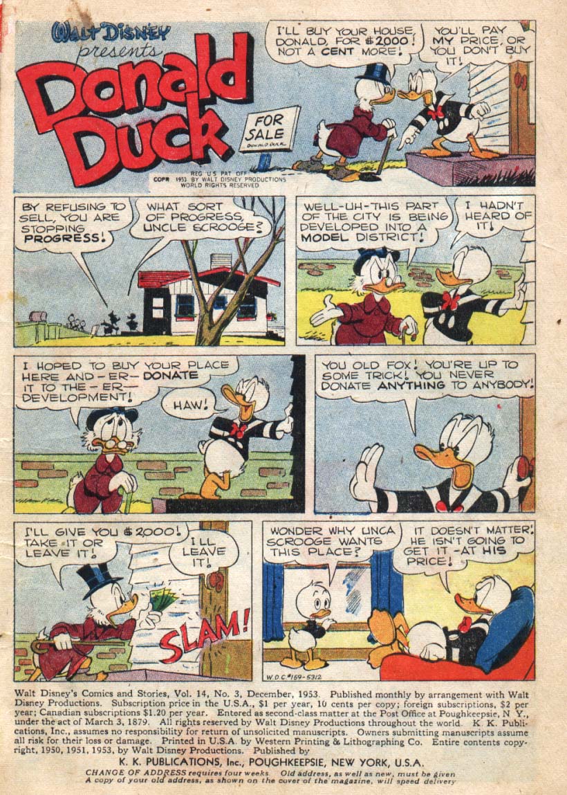 Read online Walt Disney's Comics and Stories comic -  Issue #159 - 2